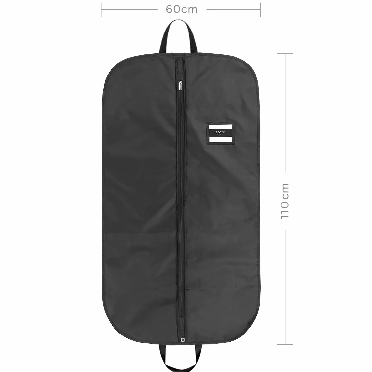 Ecooe torba na ubrania czarny poliester 110 × 60 cm