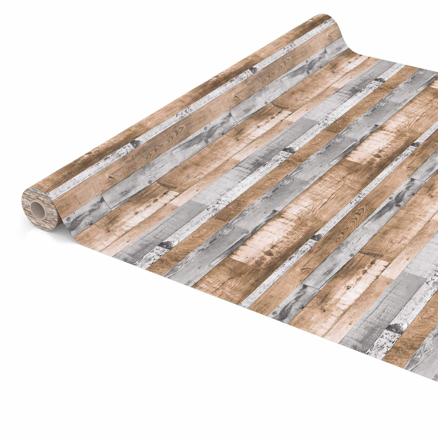 Obrus woskowany PCW 220 x 140 cm prostokątny brązowy szary rustykalny
