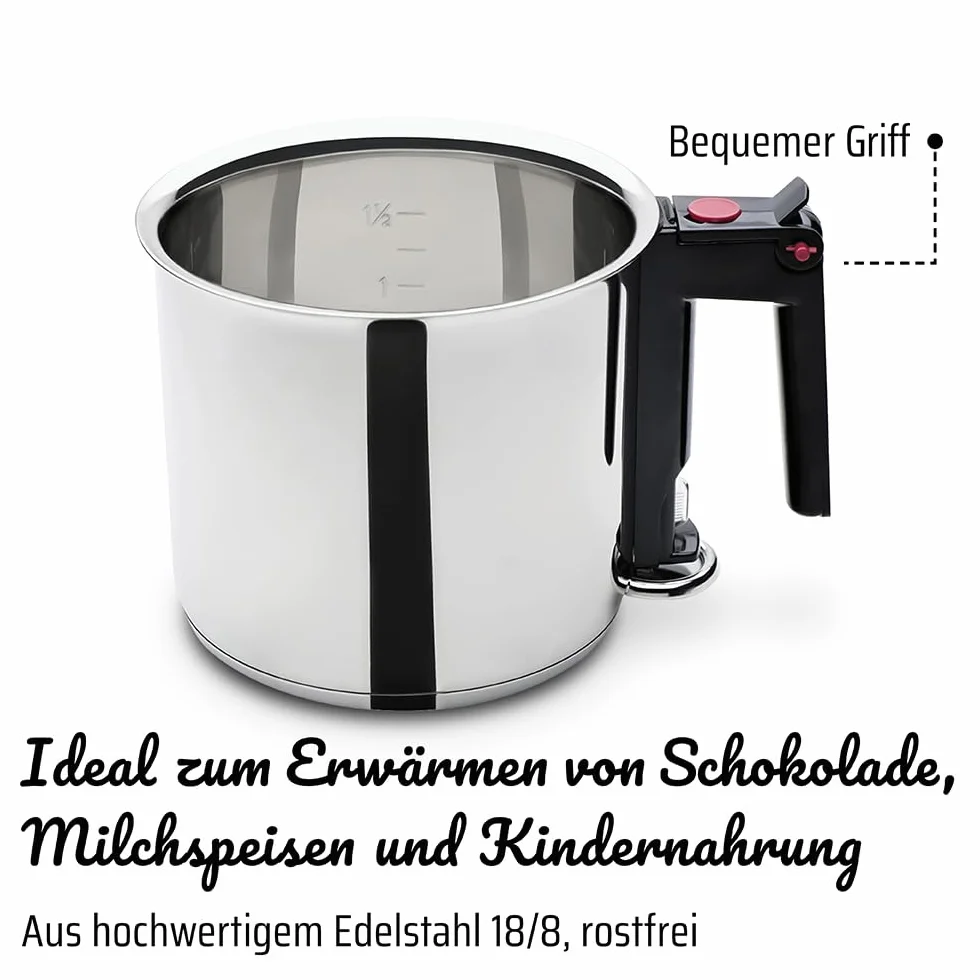 GSW Stahlwaren GmbH kocioł na wodę 16 x 15 cm 1,5 l srebrny/czarny