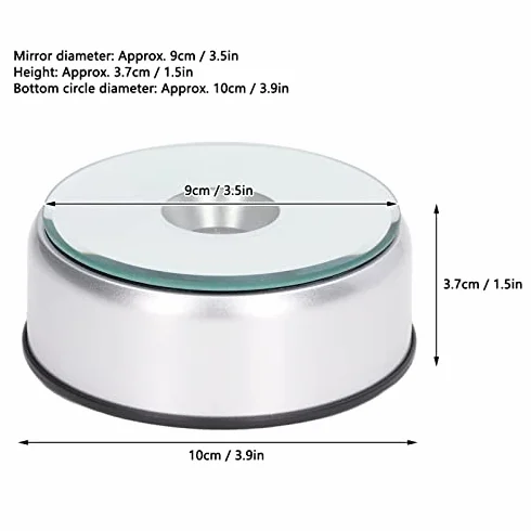 Stojak Obrotowy z Napędem Silnikowym 360 °, Gramofon Fotograficzny ze światłami LED, Stojak Obrotowy Produktu do Wyświetlania Fotografii Produktowej Zegarek Jubilerski Modele 3D