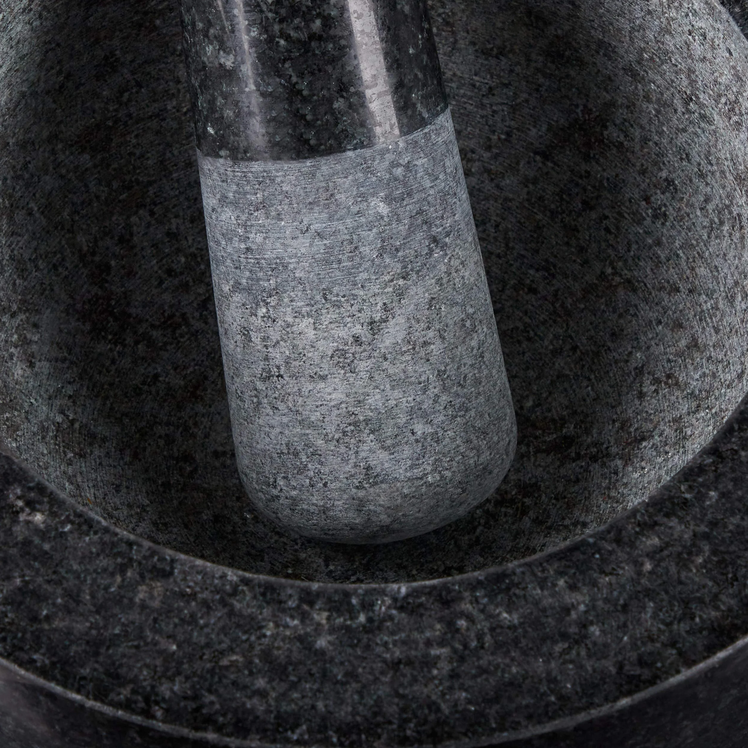Relaxdays Moździerz z tłuczkiem, granit, polerowany, do przypraw i ziół, pojemność 750 ml, zaprawa kamienna D: 20 cm, ciemnoszary