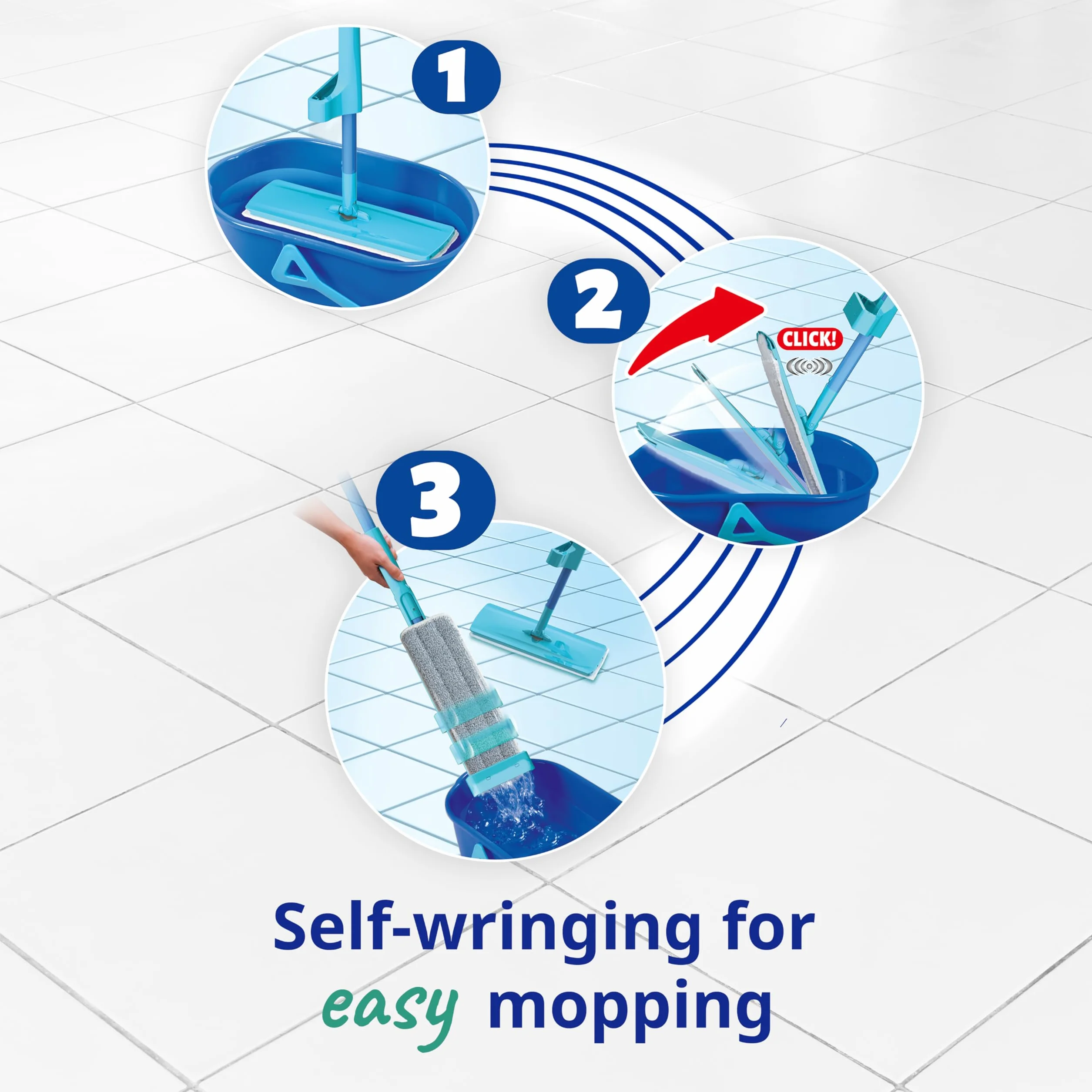 Spontex Easy System Max+ mop podłogowy z mikrofibry z systemem wykręcania
