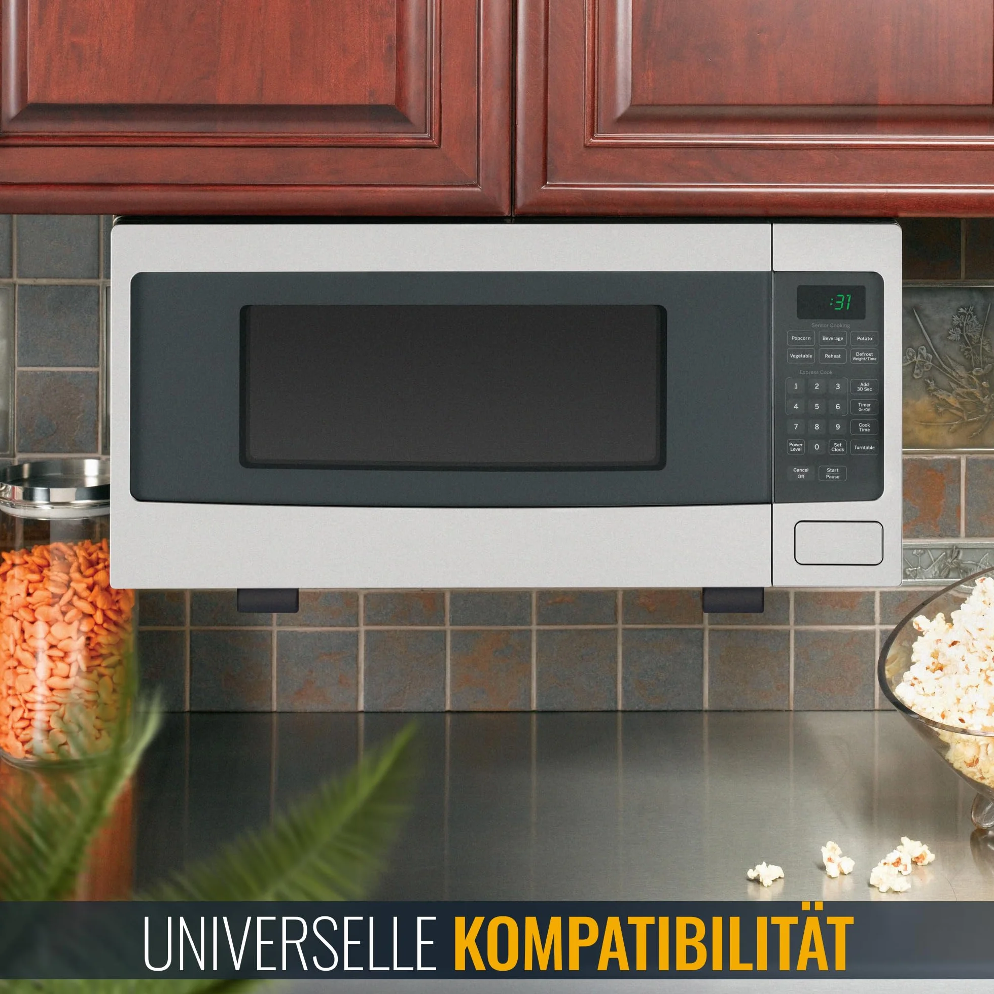 RICOO Uchwyt ścienny do kuchenki mikrofalowej WM0108, uchwyt do kuchenki mikrofalowej, uchwyt ścienny, 35 kg