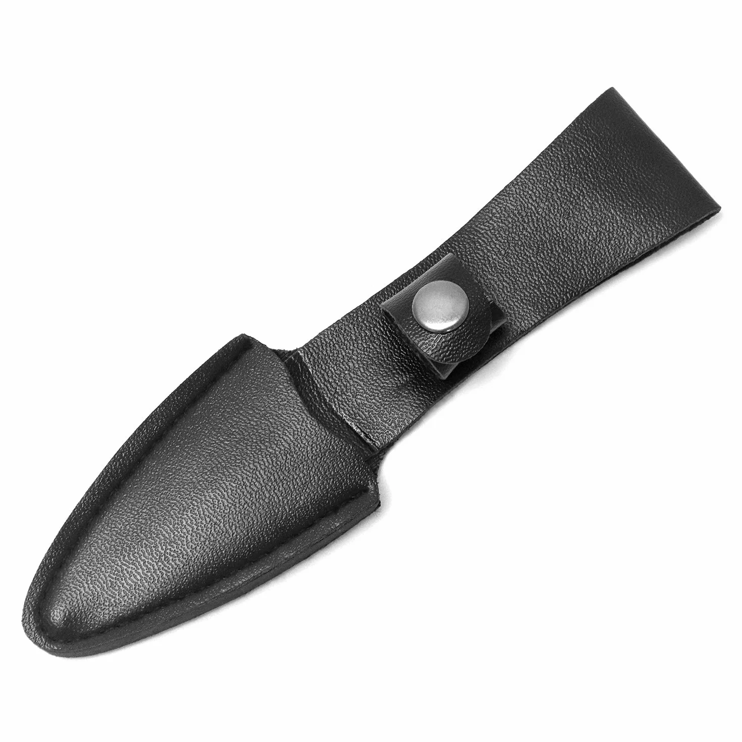 QWORK® Nóż do ostryg ze stali nierdzewnej, łamacz ostryg, do przygotowywania ostryg i innych owoców morza, z wysokiej jakości skórzaną pochwą i drewnianą rączką