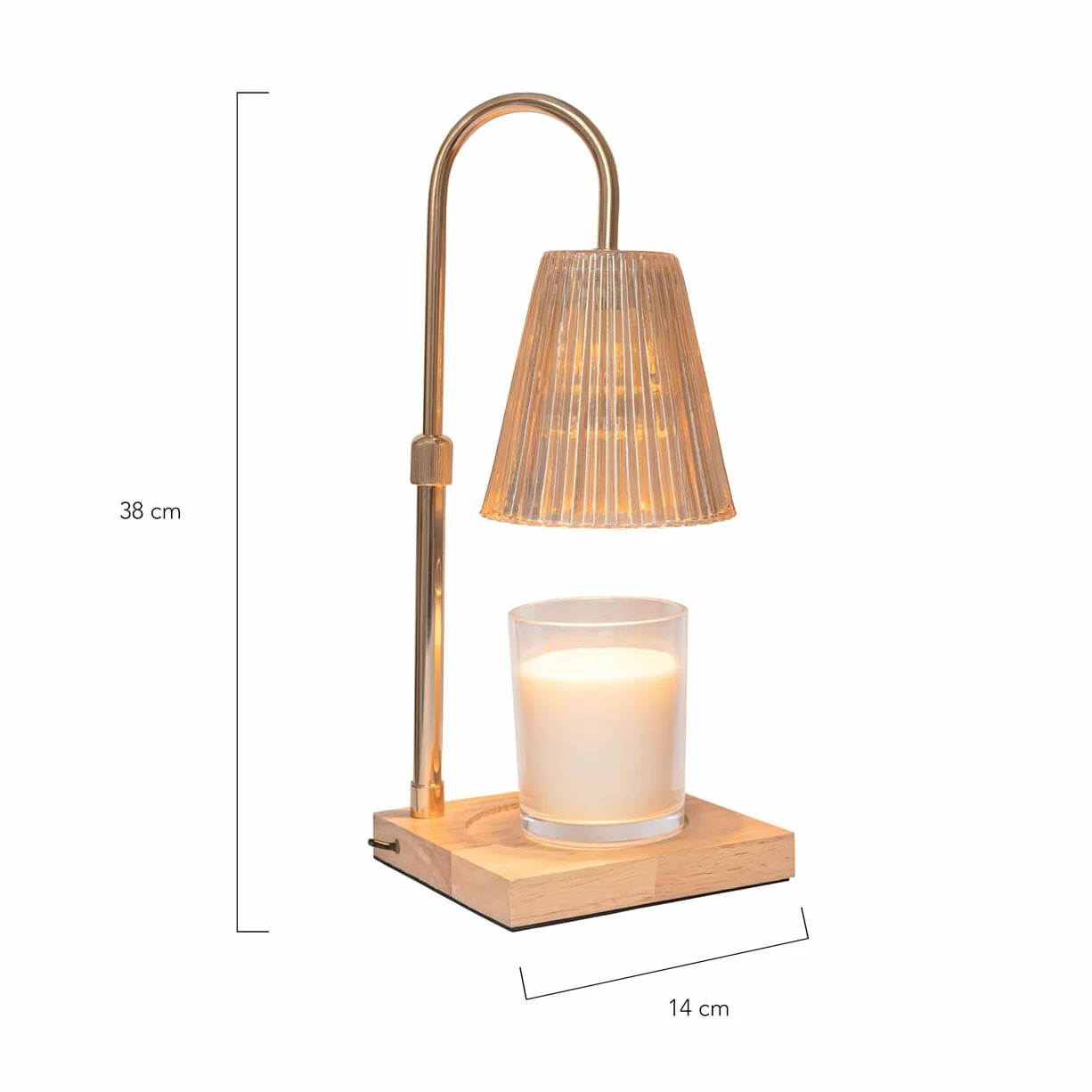 Flamingueo Lampa Podgrzewacza Świec - Podgrzewacz do Świec, Candle Warmer Lamp z Timerem, Lampka do Świec, Regulowana Intensywność, Lampka Nocna