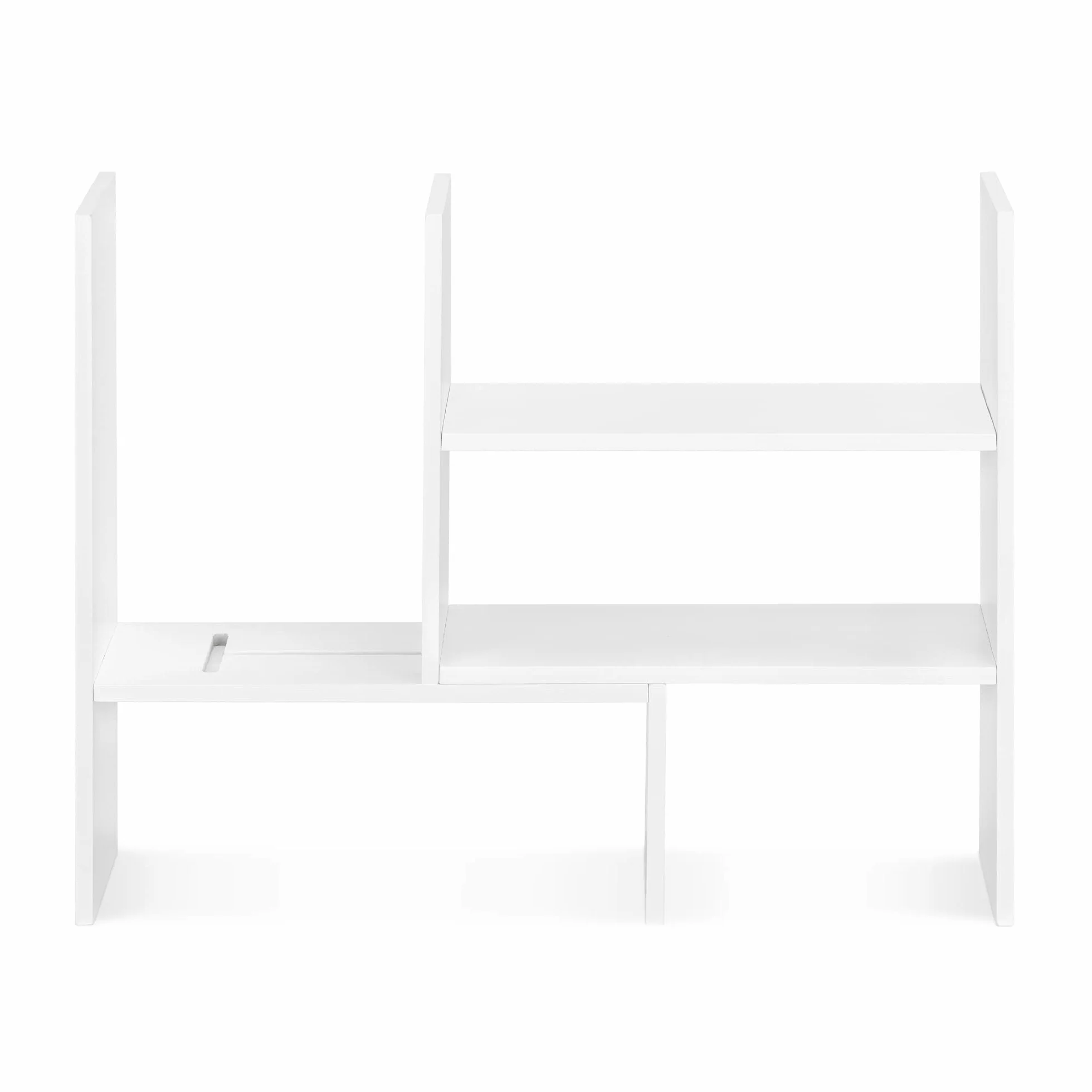 Navaris Bambusowy organizer na biurko 64 x 15,5 x 40 cm regulowany regał narożny biały