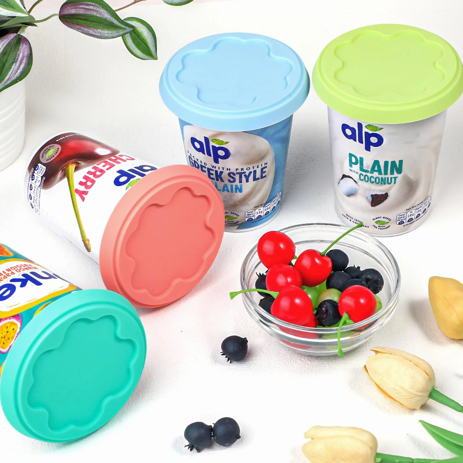 Webake Silikonowa Pokrywka na Jogurt 500 g 4 Sztuki