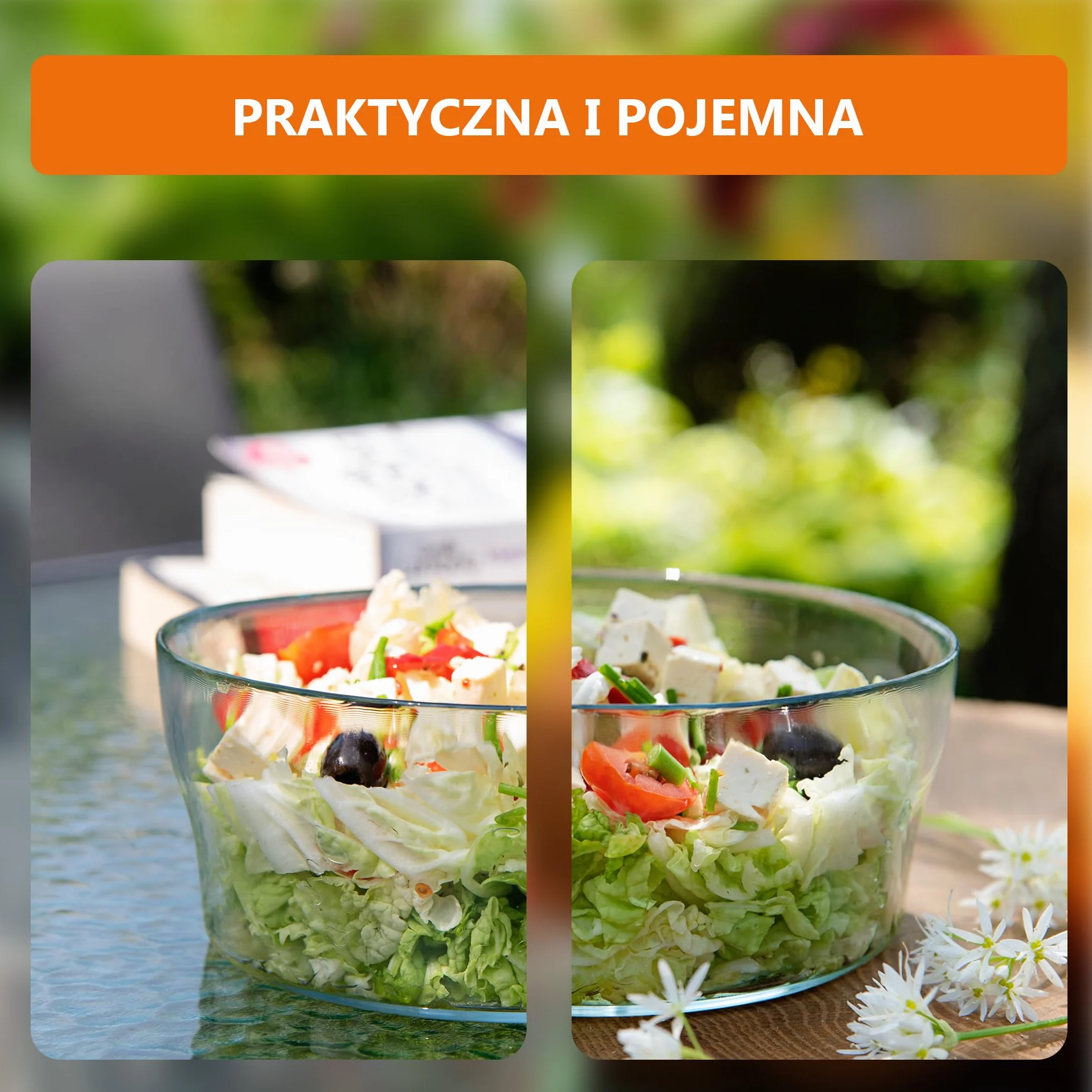 KADAX Szklana salaterka 19 cm do sałatek, owoców i słodyczy, przezroczysta