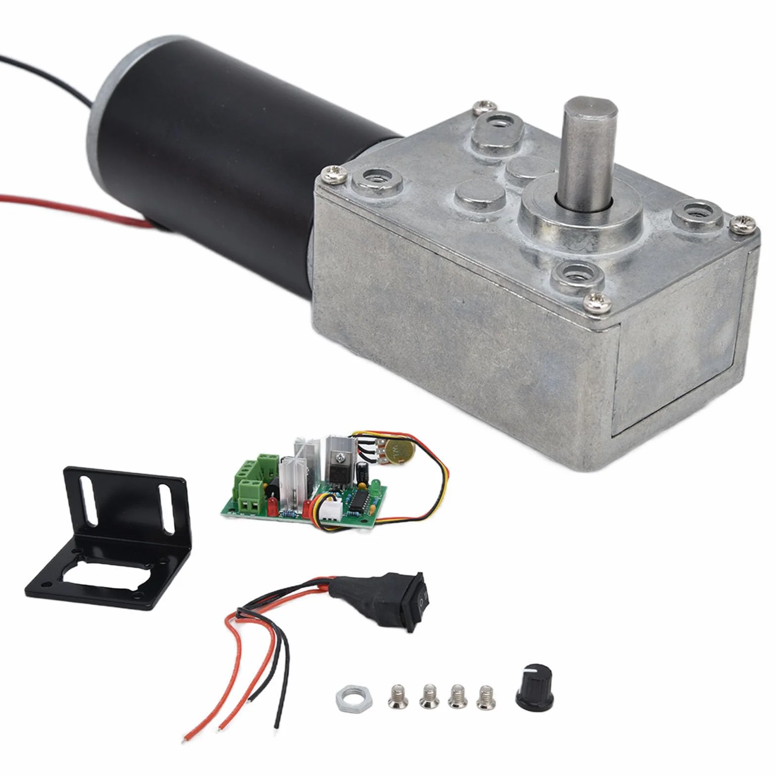 Silnik DC 12V 50 Obr./min Motoreduktor z Wałem 8 mm PWM Seria 20-400 RPM
