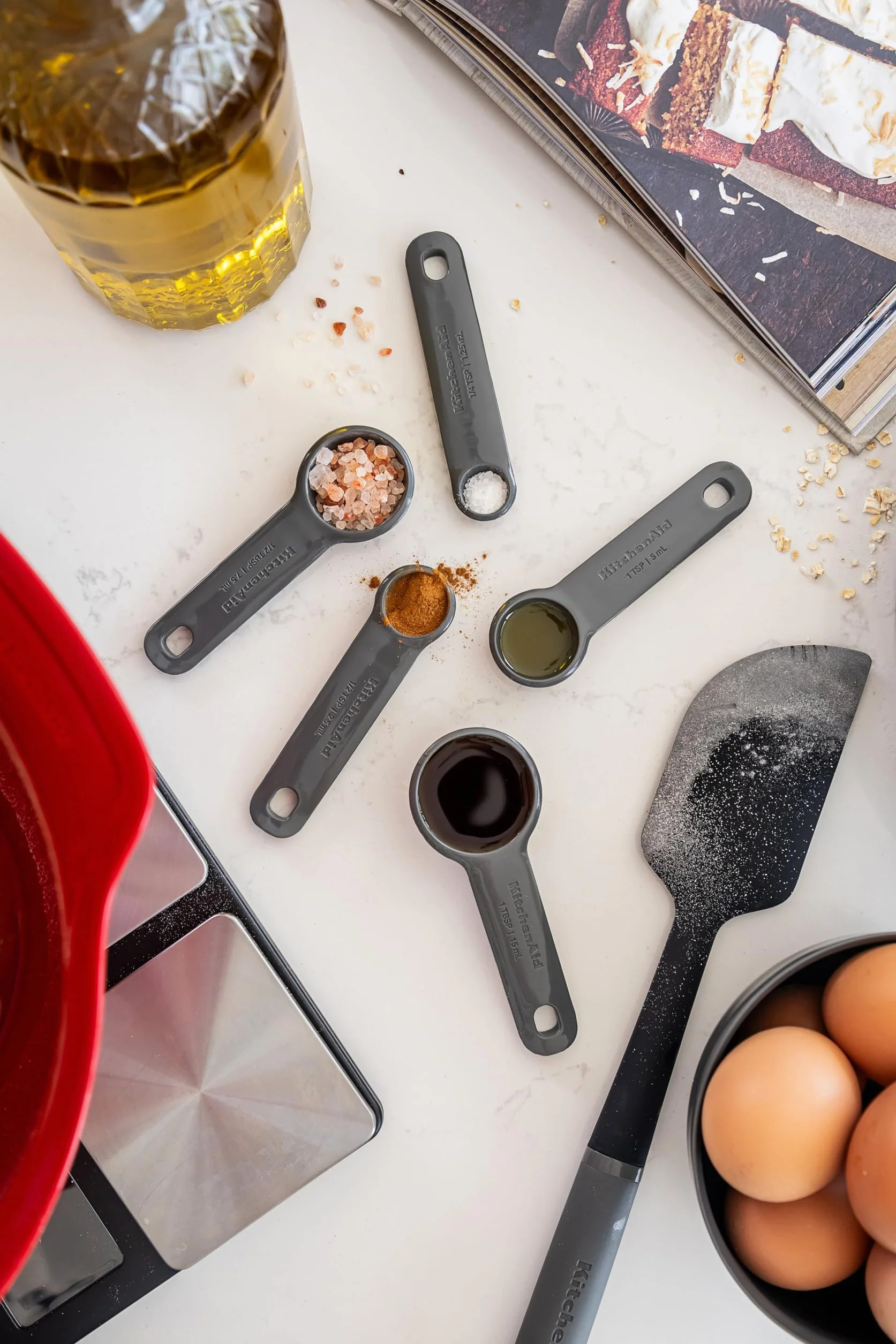 KitchenAid Zestaw 5 łyżek miarowych - Szary węgiel drzewny