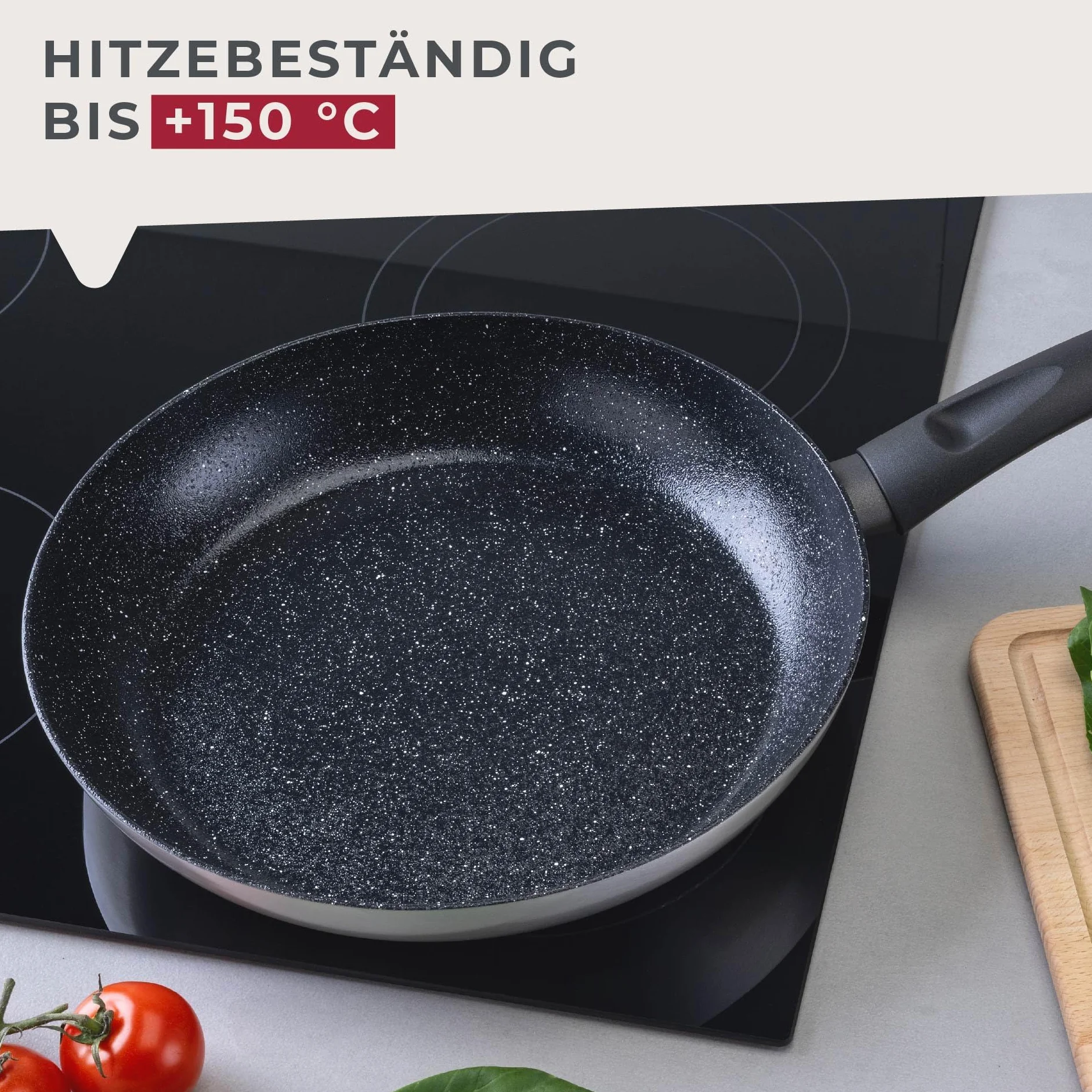 FACKELMANN Patelnia Essential Crisp 28 cm aluminium ceramiczna powłoka nieprzywierająca