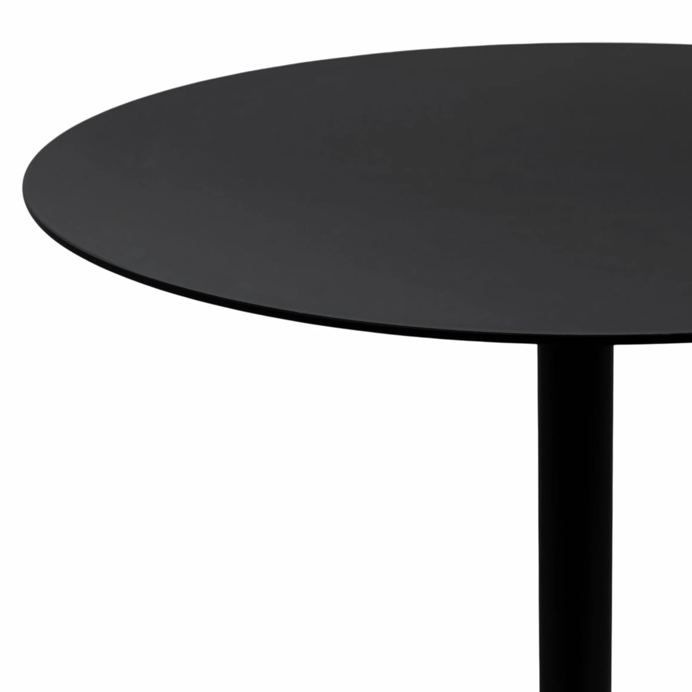 Spetebo Metalowy stolik pomocniczy, okrągły, czarny, matowy, Ø 35 cm, stolik kawowy w stylu bistro – stolik do salonu, dekoracyjny stolik na kwiaty, stolik pod telefon, stolik dekoracyjny o wyglądzie
