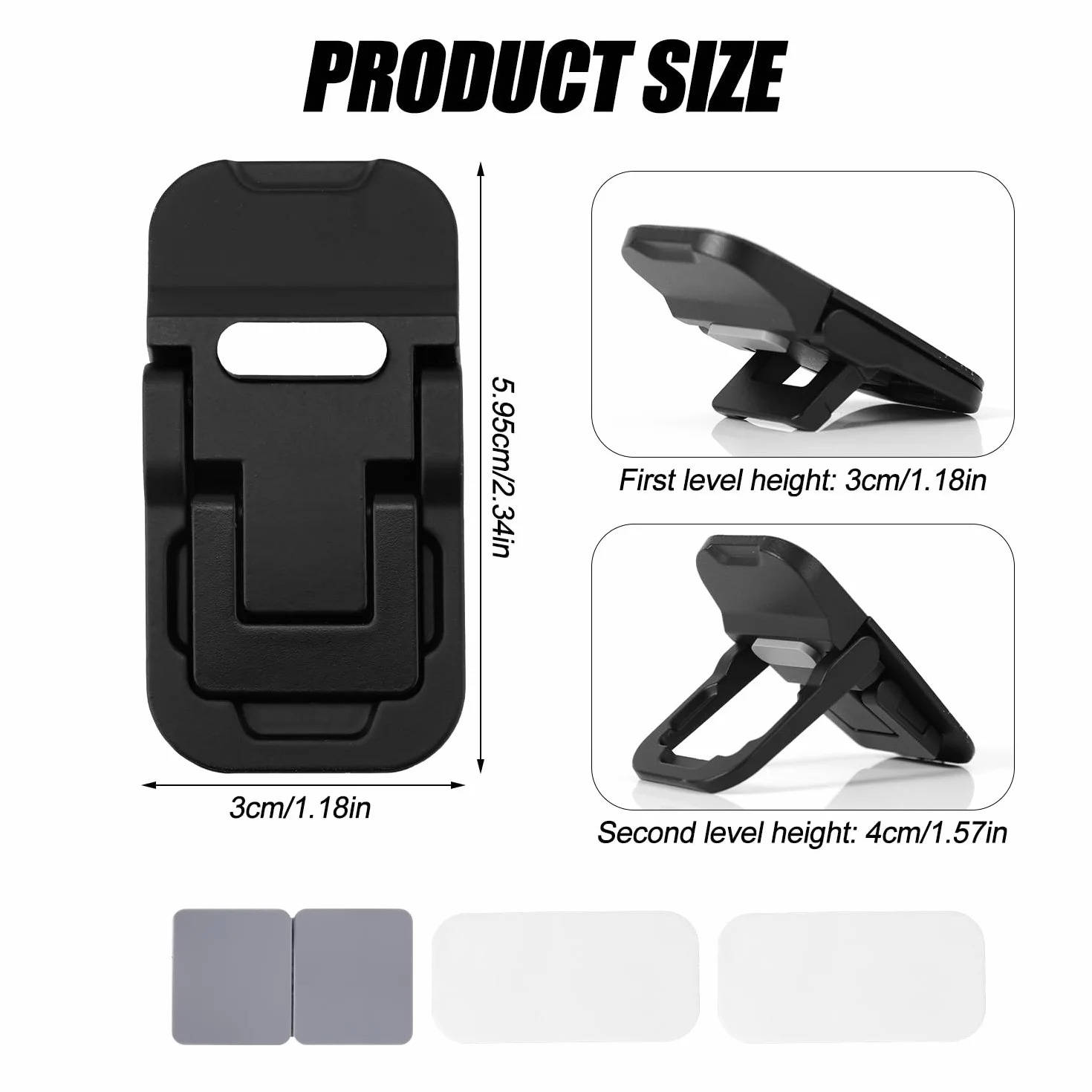 2szt Skladana Podstawka Pod Klawiature Komputerowa na Biurko, Miniaturowa Podstawka Chlodzaca Komputera Regulowana Podstawka pod Klawiature Ergonomiczne Akcesoria Biurowe do Notebooka (Czarna)