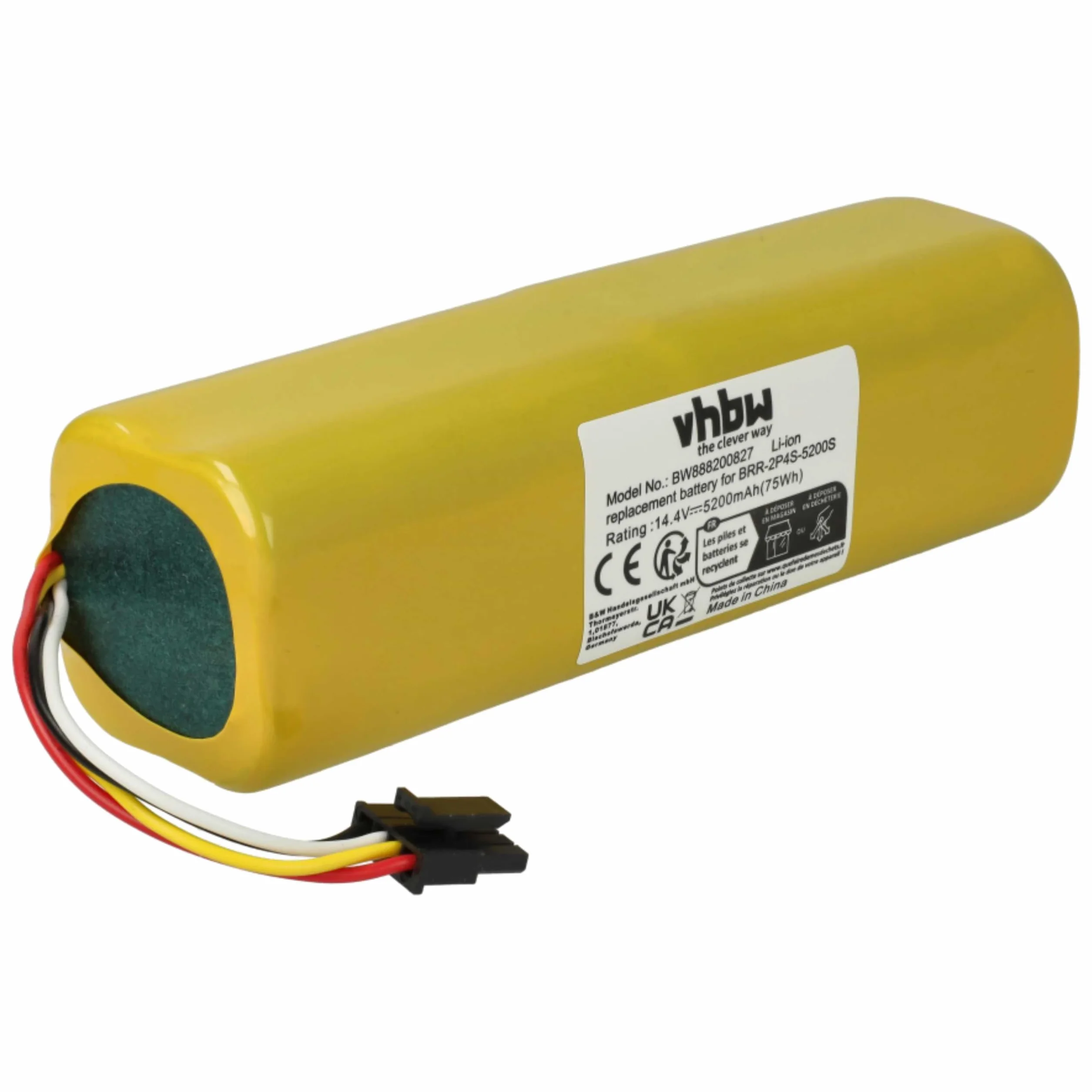 vhbw Akumulator kompatybilny z Dreame D9, D9 Pro, F9, L10 Pro, D10, D10 Plus, D10s, D9 Max, L10 Home 5200 mAh 14,4 V litowo-jonowy