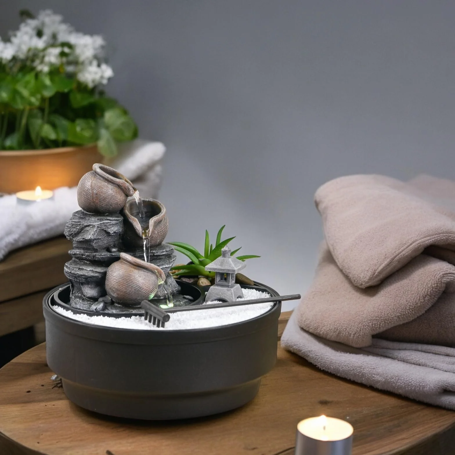 Fontanna ogrodowa Zen Oasis Zen'Light LED kolorowe światło H21 cm