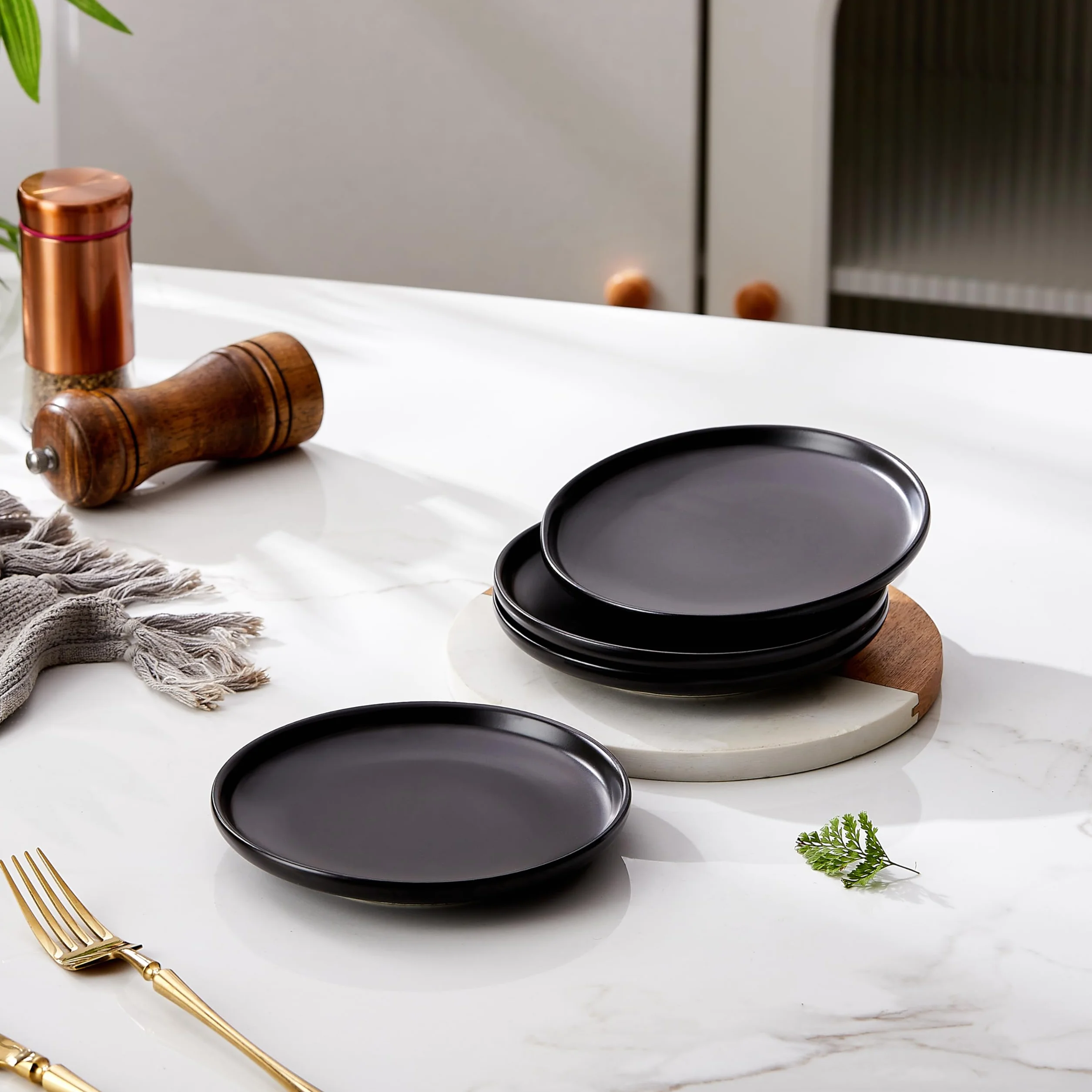 Ceramiczne talerze na przystawki 15 cm zestaw 4 szt. nadaje się do zmywarki mikrofalówki piekarnika