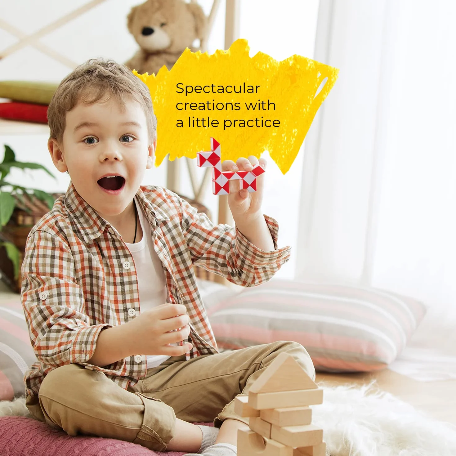 Magicat Magicat zestaw węży premium, 12 węży po 24 bloki, idealny do samodzielnego wykonania kalendarza adwentowego na rok 2024 i Mikołaja, prezent na urodziny dziecka, mały