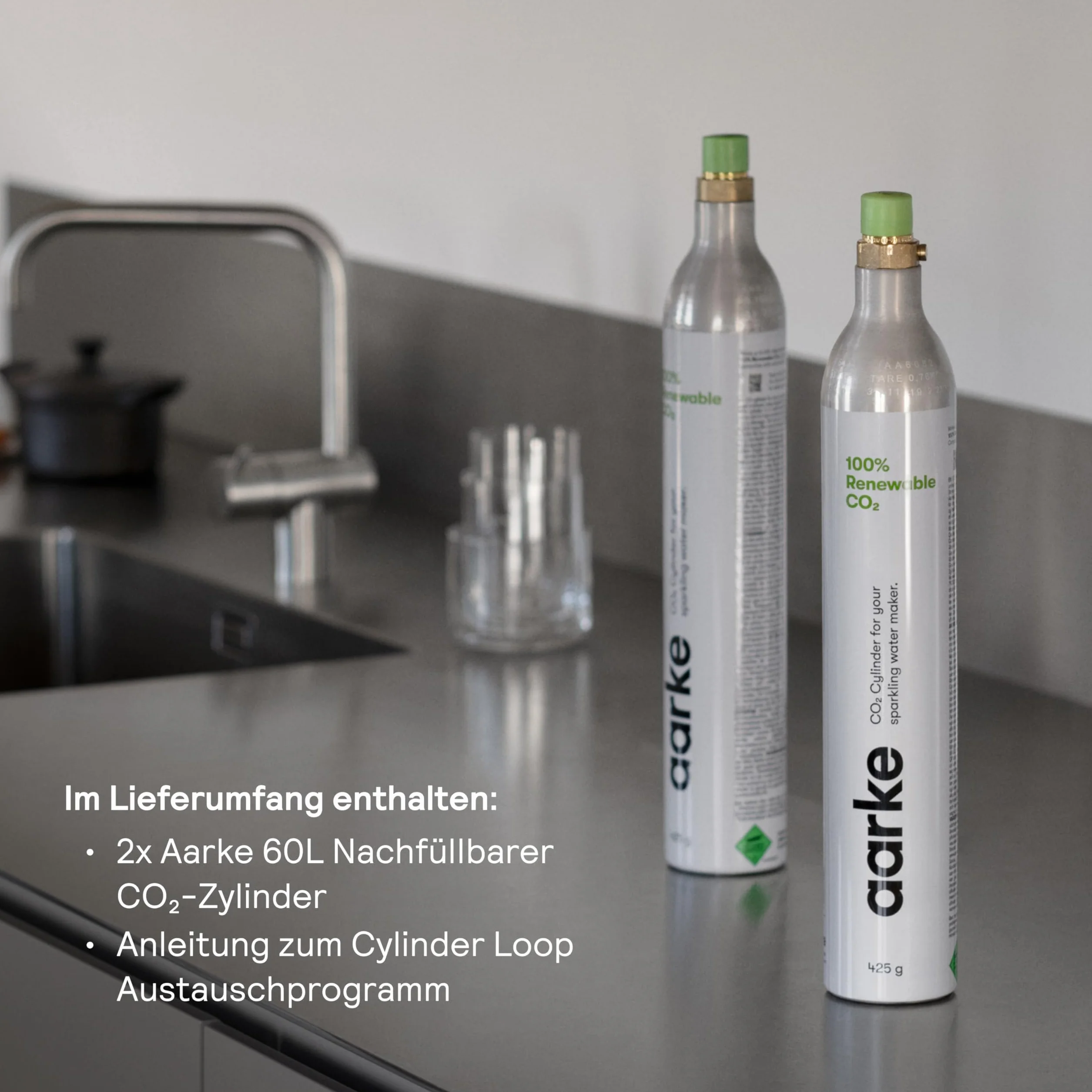 Aarke Cylinder CO2 60 l kompatybilny ze wszystkimi saturatorami