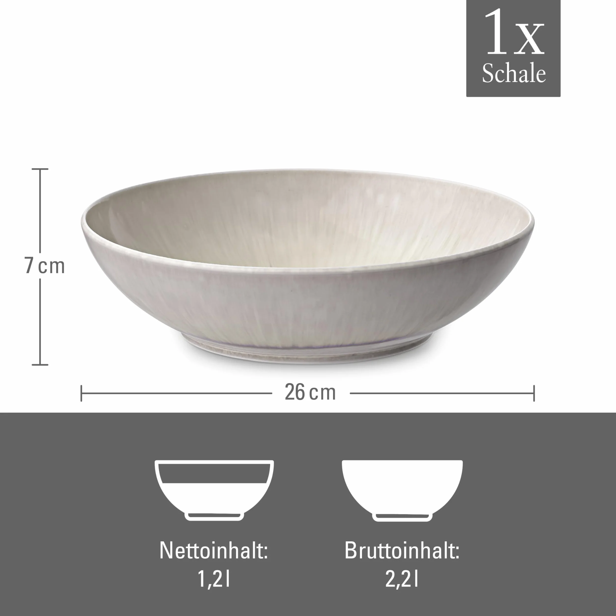 like. by Villeroy & Boch - Perły piasek miska 26 x 26 x 7 cm