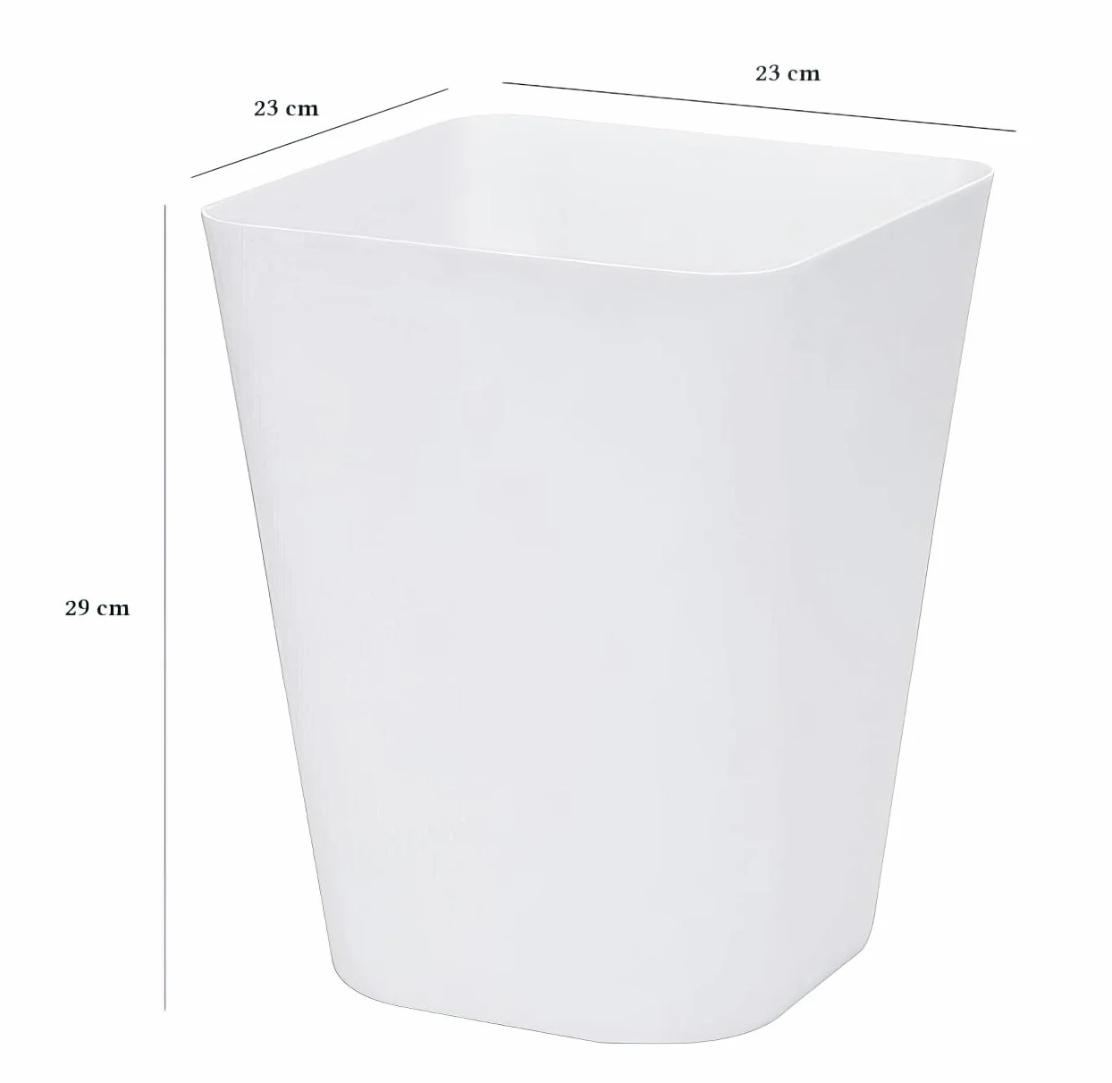 Kosz na śmieci 6102, z tworzywa sztucznego, idealny do pokoju dziecięcego, biura, kuchni, wysokość 29 cm, 12 l (czarny)