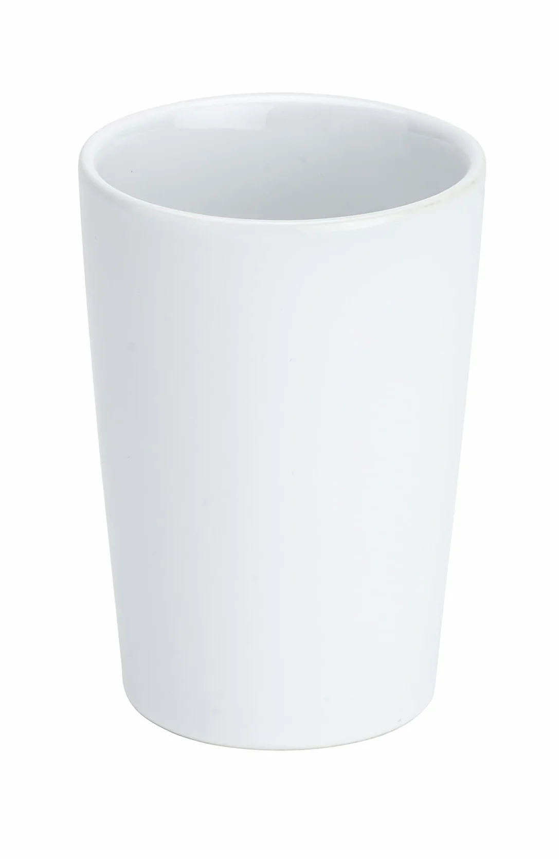 Wenko 21695100 Coni biały uchwyt na kubek na szczoteczki do zębów, na szczoteczki do zębów i pastę do zębów, ceramiczny, 7,5 x 10,7 x 7,5 cm, biały