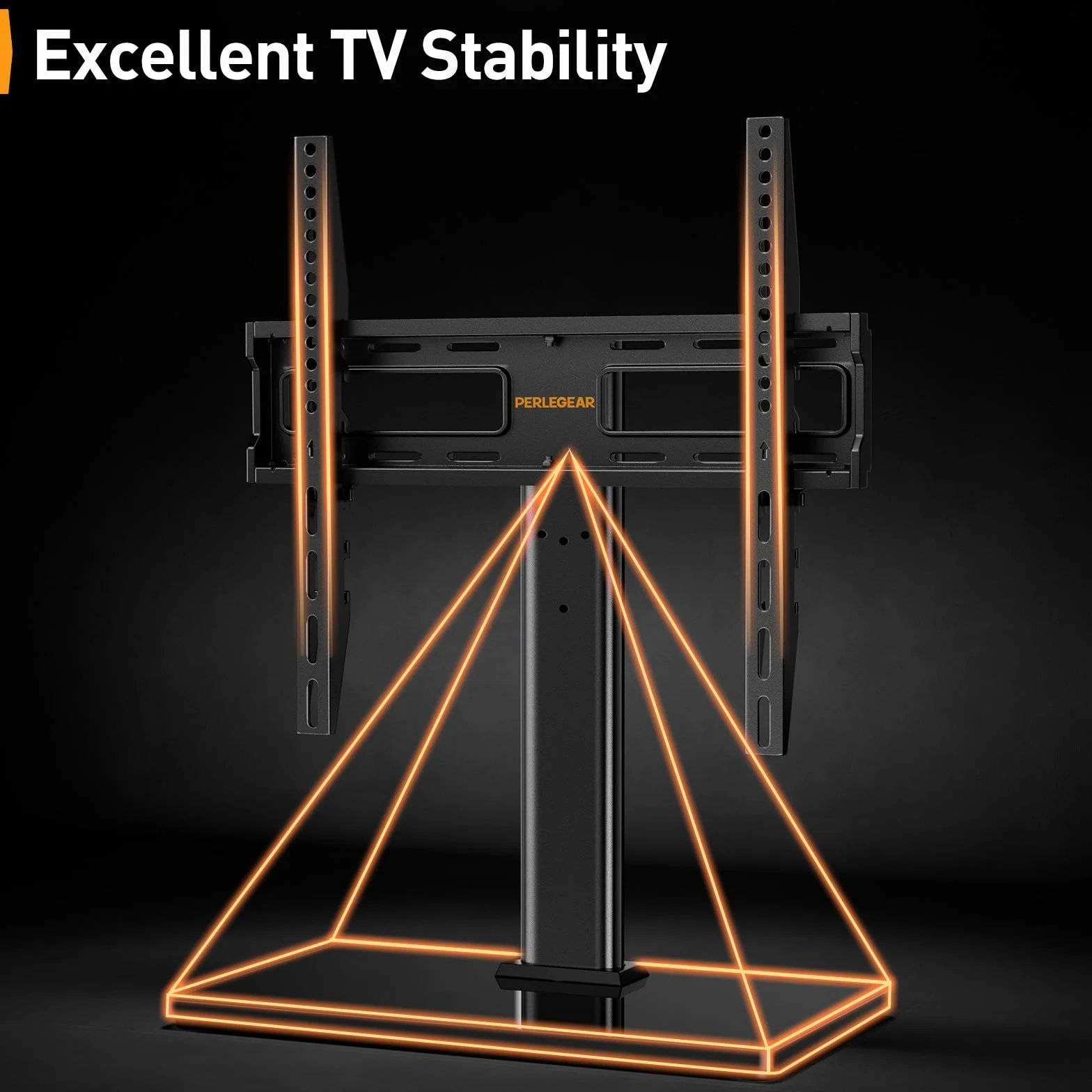 Stojak na telewizory 32-60 cali - Obrotowy uchwyt TV o regulowanej wysokości z podstawą ze szkła hartowanego, maksymalna VESA 400x400 mm, pojemność 40 kg