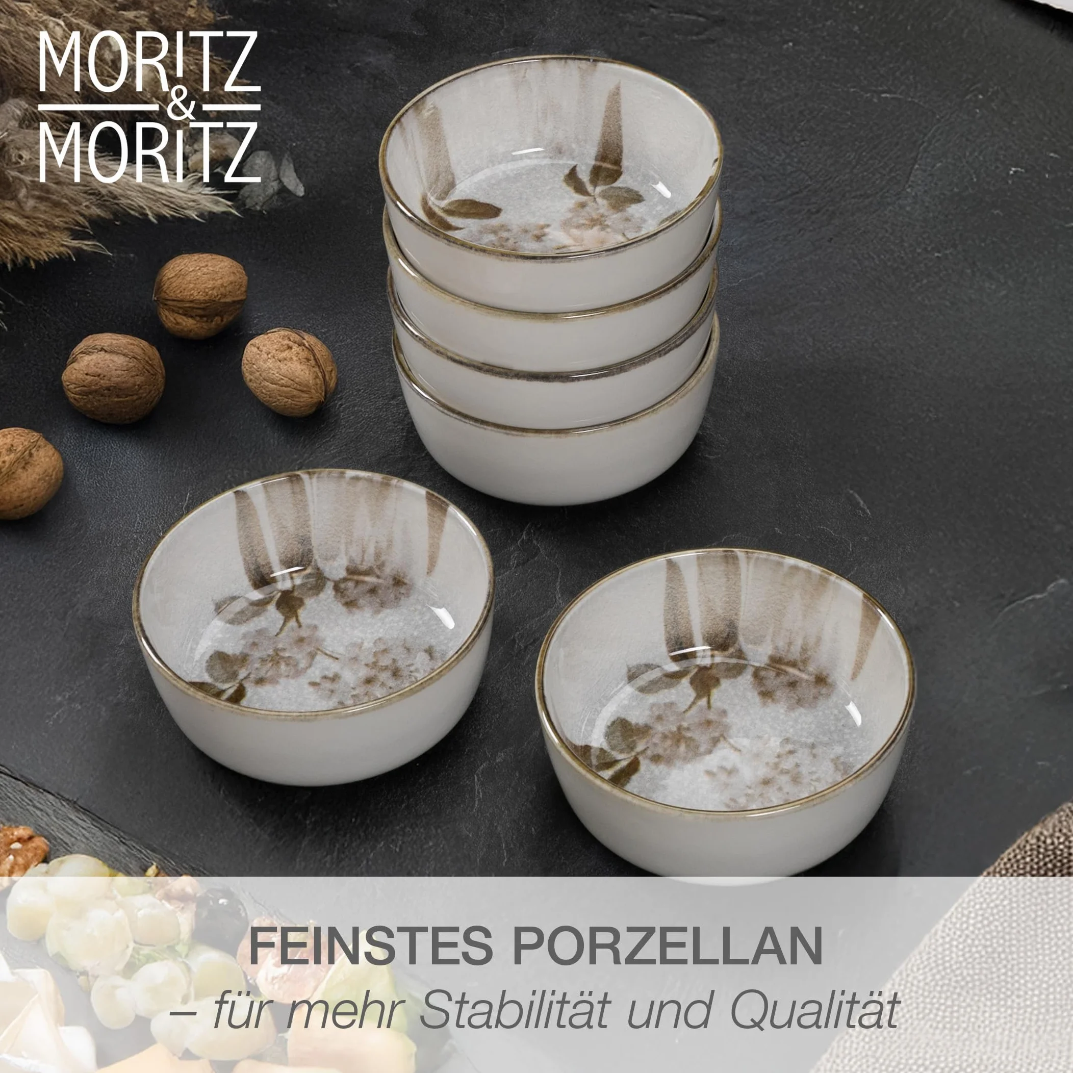 Moritz & Moritz BLOSSOM porcelanowe miseczki na musli zestaw 6 sztuk 610 ml