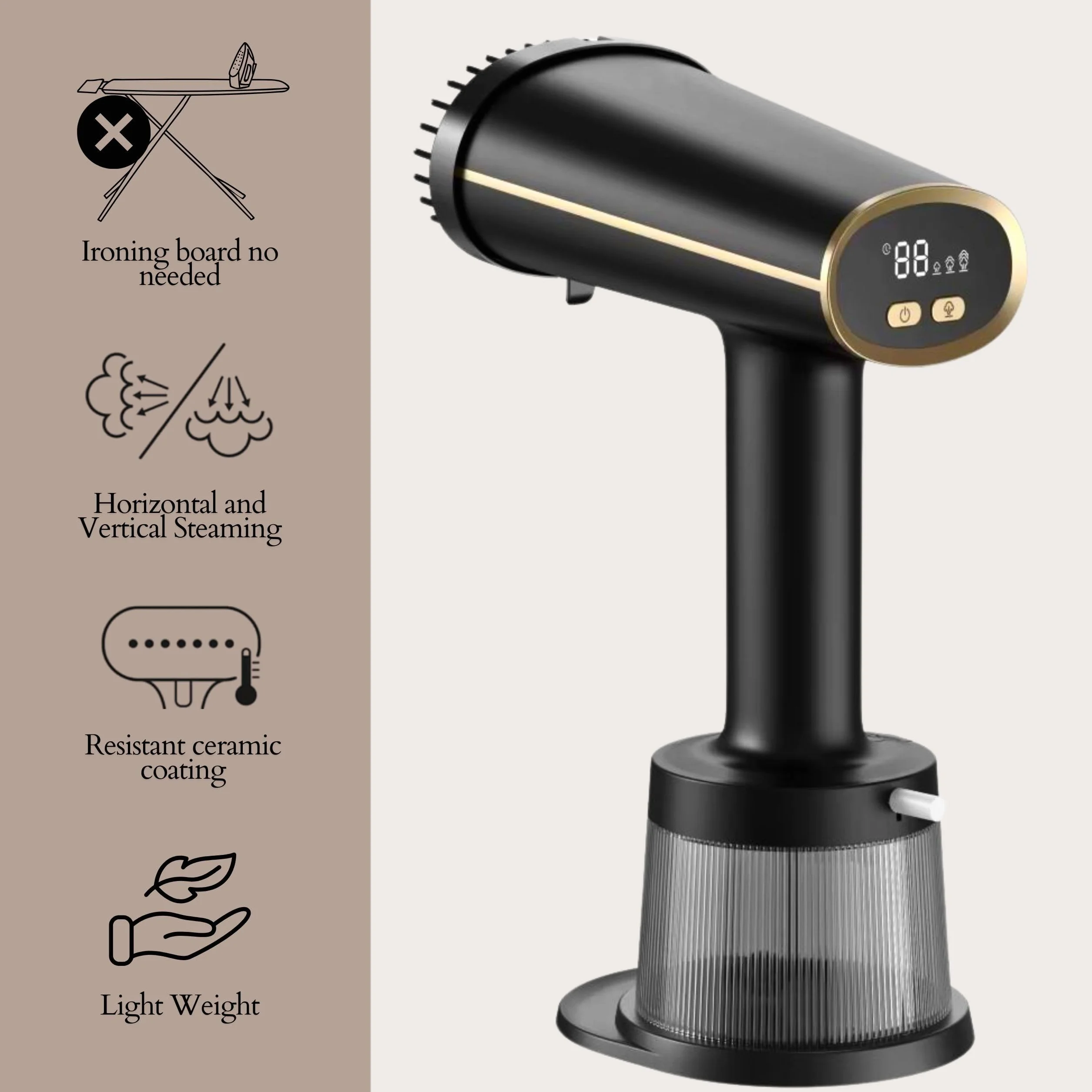 Ręczna prasownica parowa G1 1800 W 300 ml 3 tryby