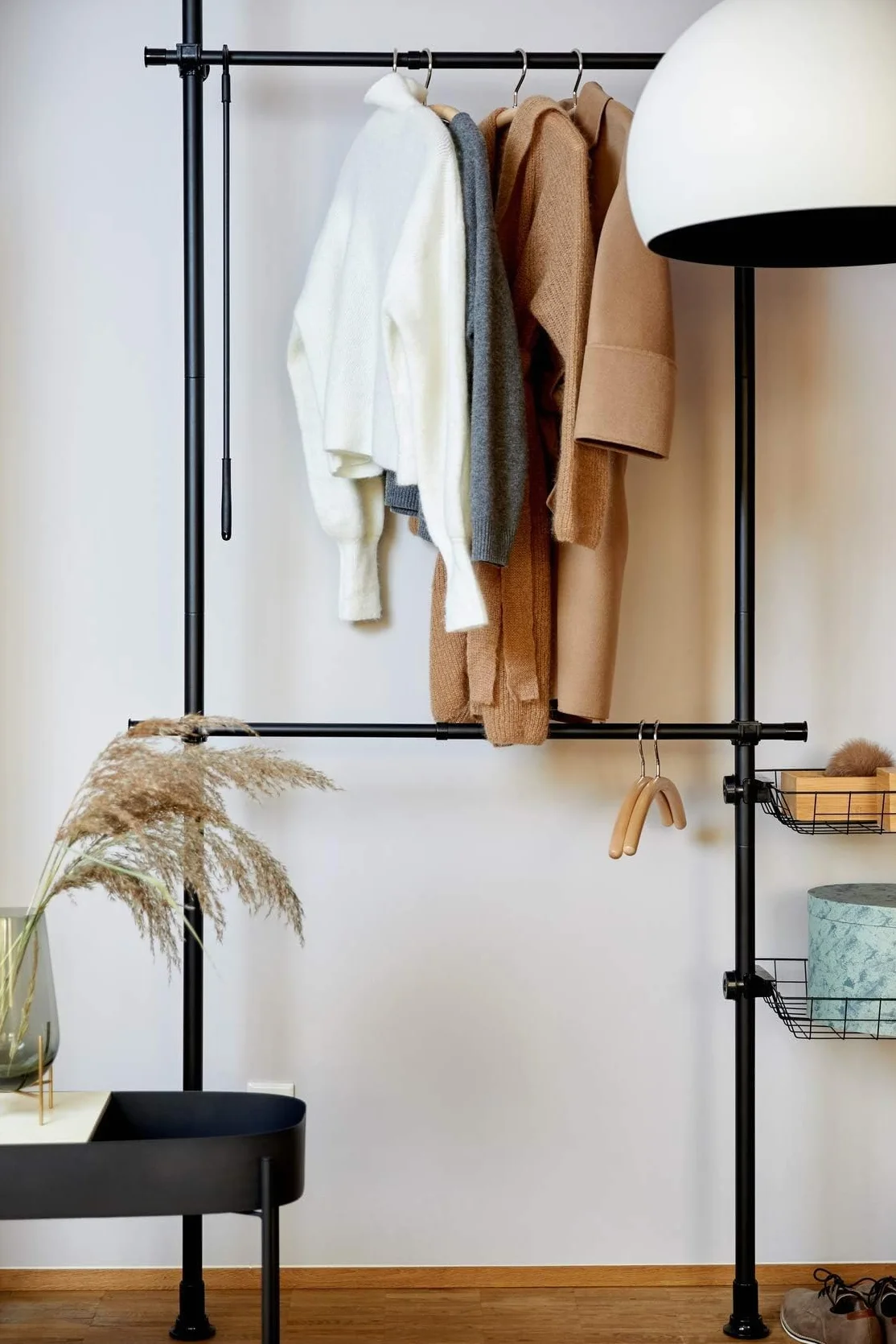 WENKO Herkules Basic Teleskopowy system garderoby regulowany czarny