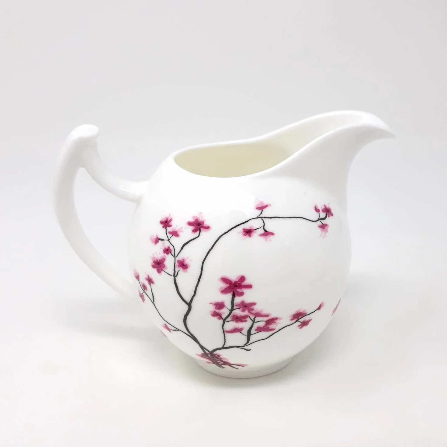 TeaLogic dzbanek na mleko i garnek cukrowy z tacą Cherry Blossom