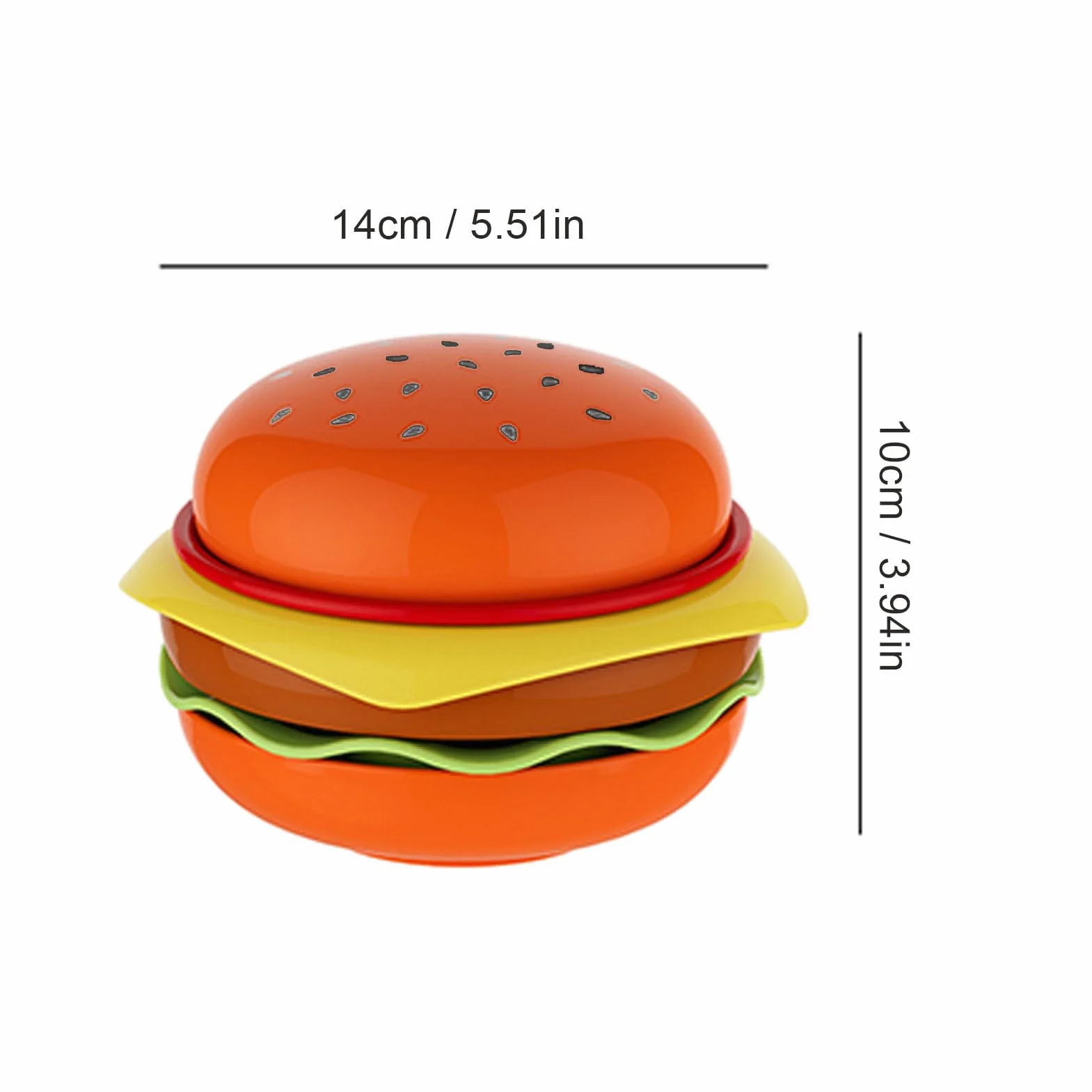 GOWENIC Zestaw Małych Talerzy do Układania w Stosy, Miski do Maczania Sos Sojowy, Hamburger Kształt, Wielowarstwowy, BBQ