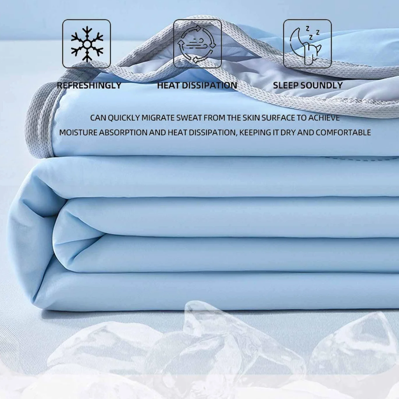 Summer Cooling Blanket For Night Sweats,Soft Lightweight Cooling Cooler Fiber Ice Blankets,Coolings Blankets Double Bed,King Size Ice Cool Blanket,For Adult Kids Hot Sleeper (A, 200×230cm)