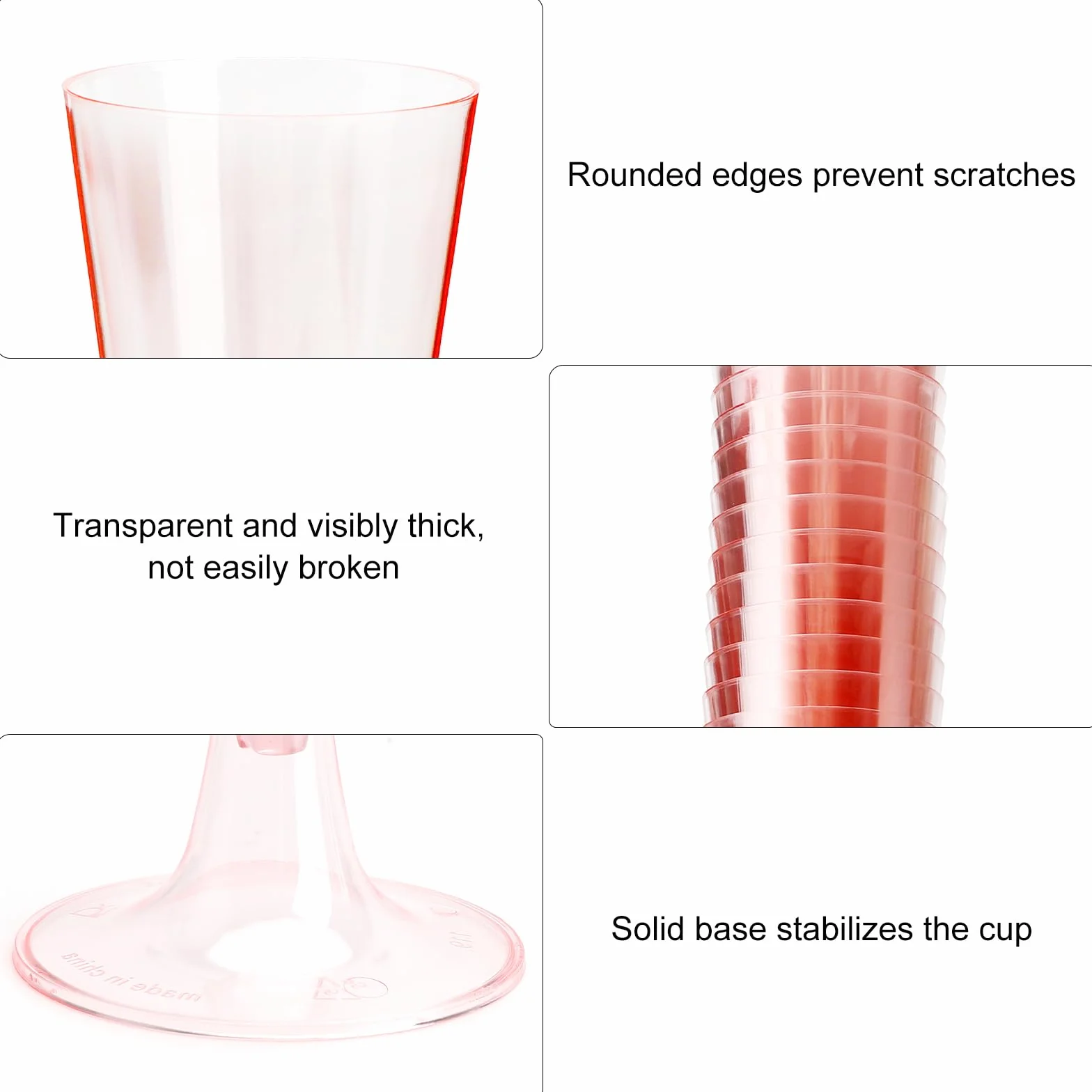 APOMOONS 25 sztuk plastikowych kieliszków do szampana, 150 ml, jednorazowe kieliszki do szampana, kieliszki do szampana, kieliszki do szampana, tanie kieliszki do szampana, kieliszki do szampana