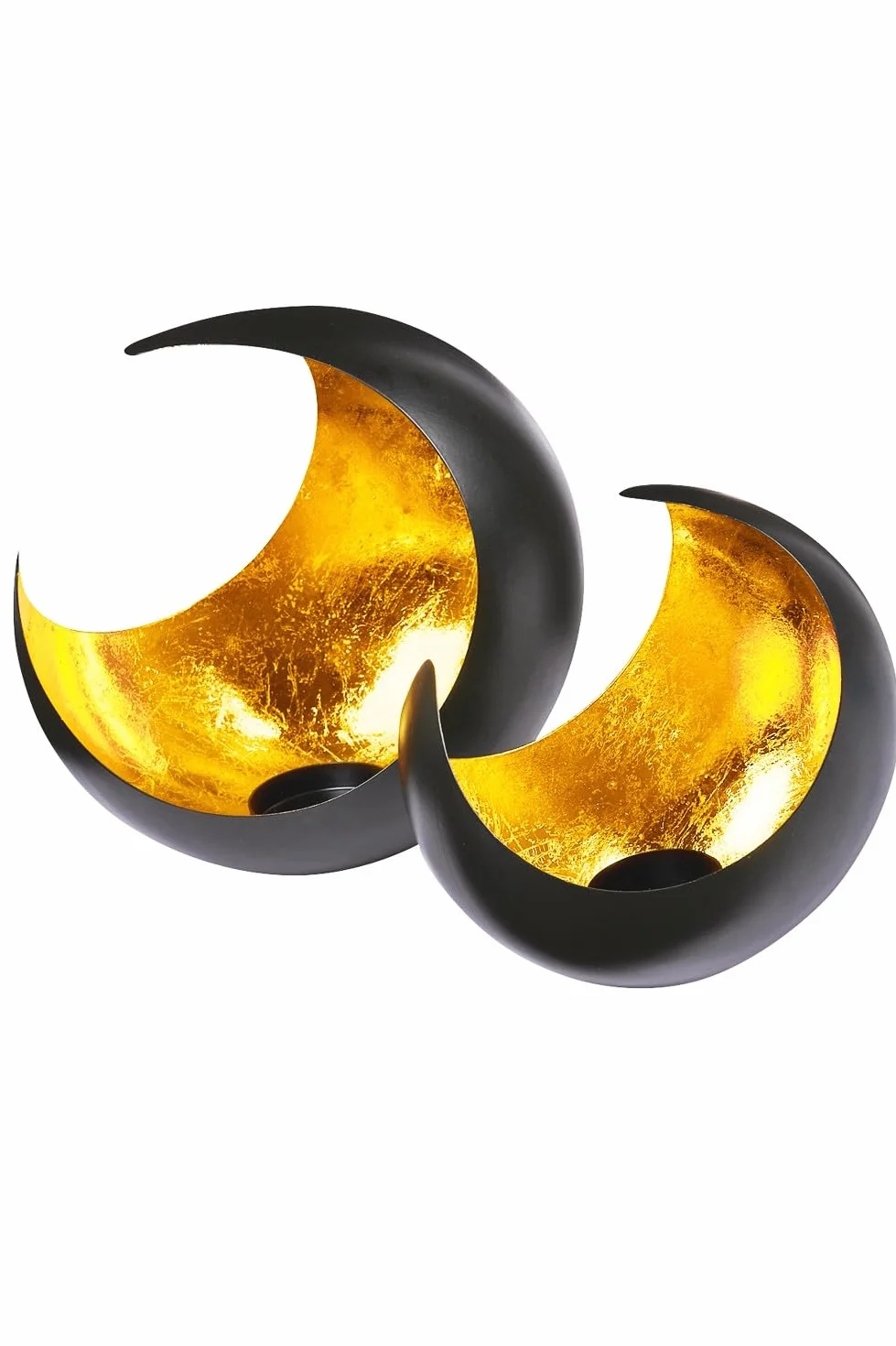 Złoty dekoracyjny świecznik na tealight 20 cm metalowy