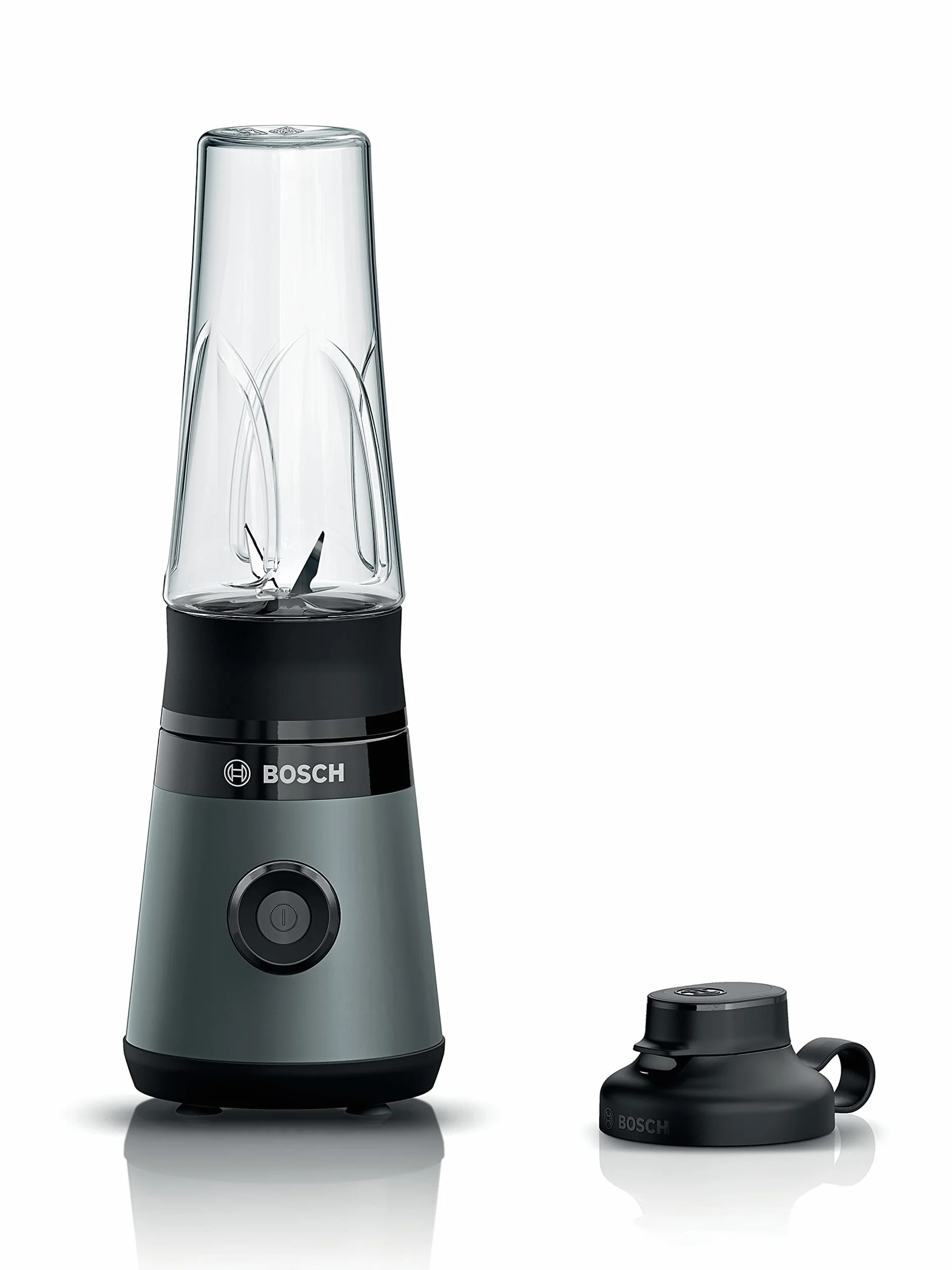 Bosch MMB2111S Mini Mikser Stojący VitaPower Seria 2, Highspeed 40 000 obr./min, 450 W, Butelka Tritan ToGo 0,6 l