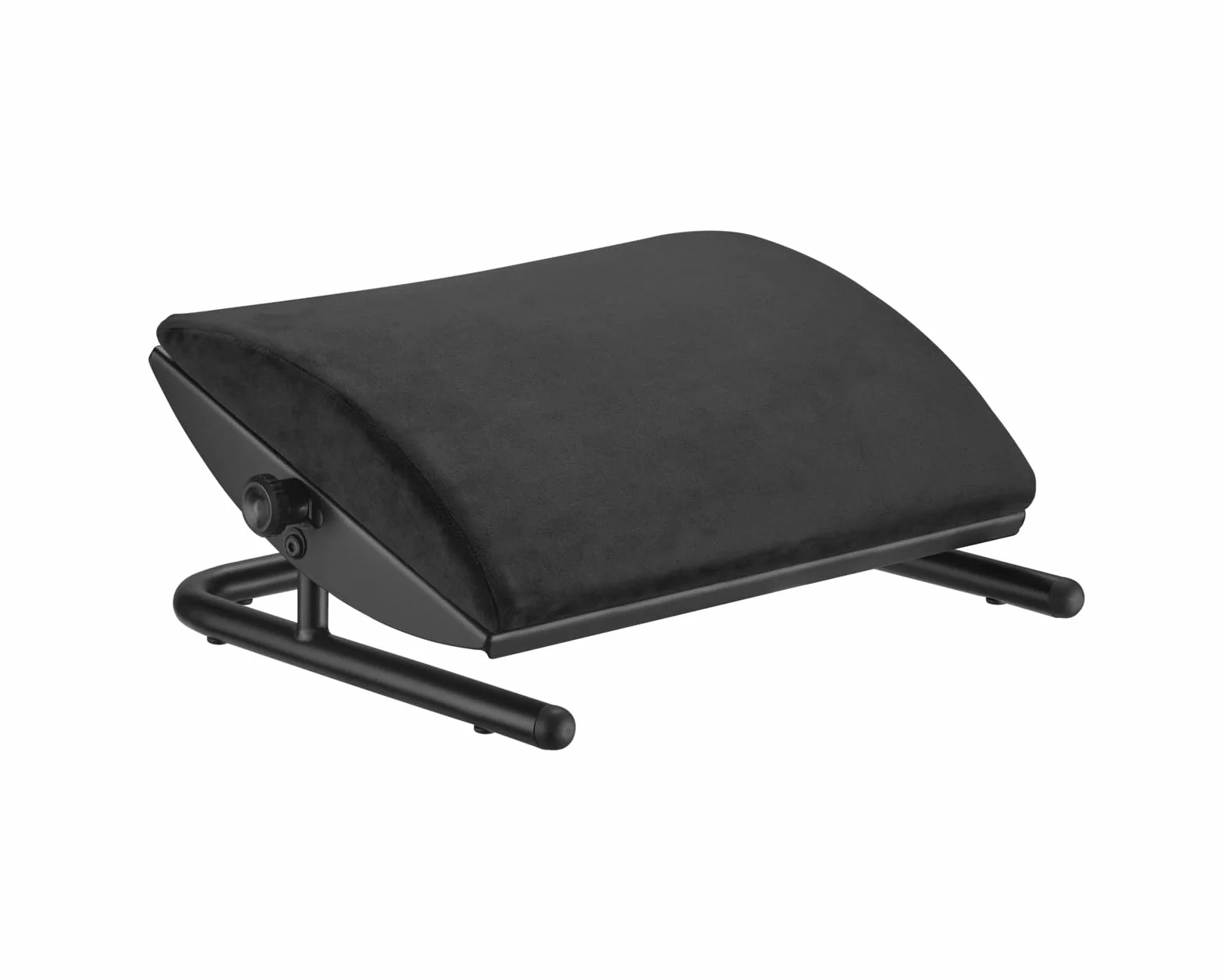 Regulowany podnóżek – ergonomiczny podnóżek do biurka, nachylenie +20° do -20°, pianka i stal, czarny