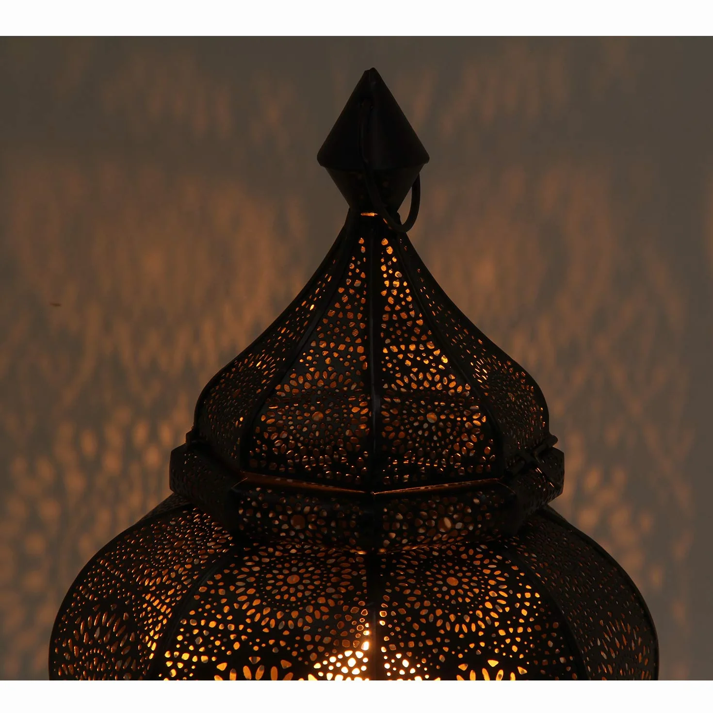 Casa Moro Abir LN2040 Orientalna latarnia z metalu, czarna, 30 cm, marokański lampion ogrodowy, piękna latarnia stołowa na Boże Narodzenie, wesele, uroczystości, dekoracja
