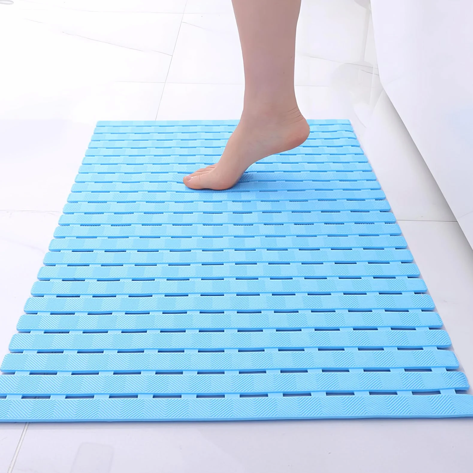 easyBee mata pod prysznic wrażliwa na skórę 70x40 cm, mata do wanny dla dzieci antypoślizgowa mata pod prysznic BPA wolna bez lateksu mata pod prysznic antypoślizgowa odporna na pleśń może być myta w