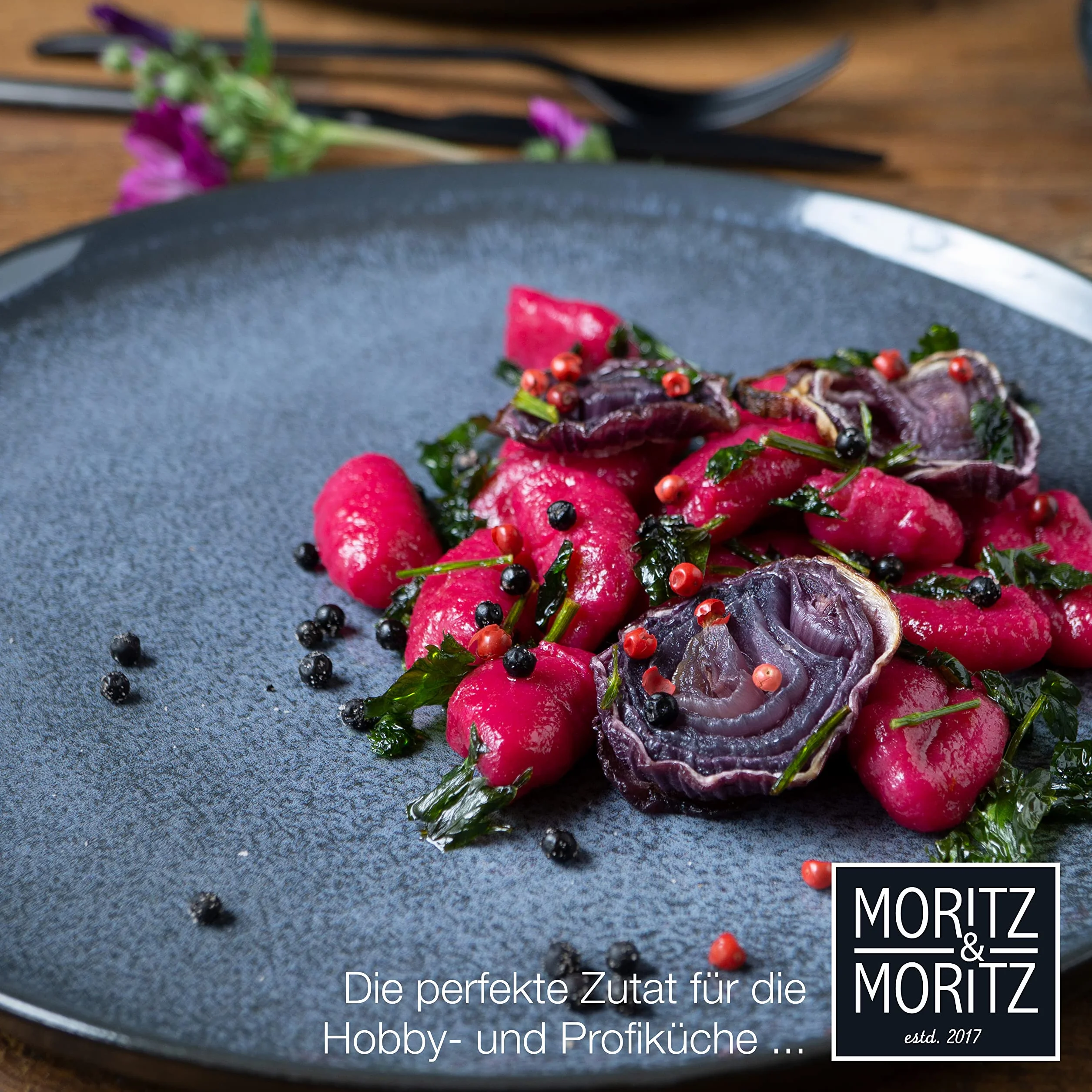 Moritz & Moritz zestaw 6 talerzy obiadowych porcelana niebieski do zmywarki i mikrofali