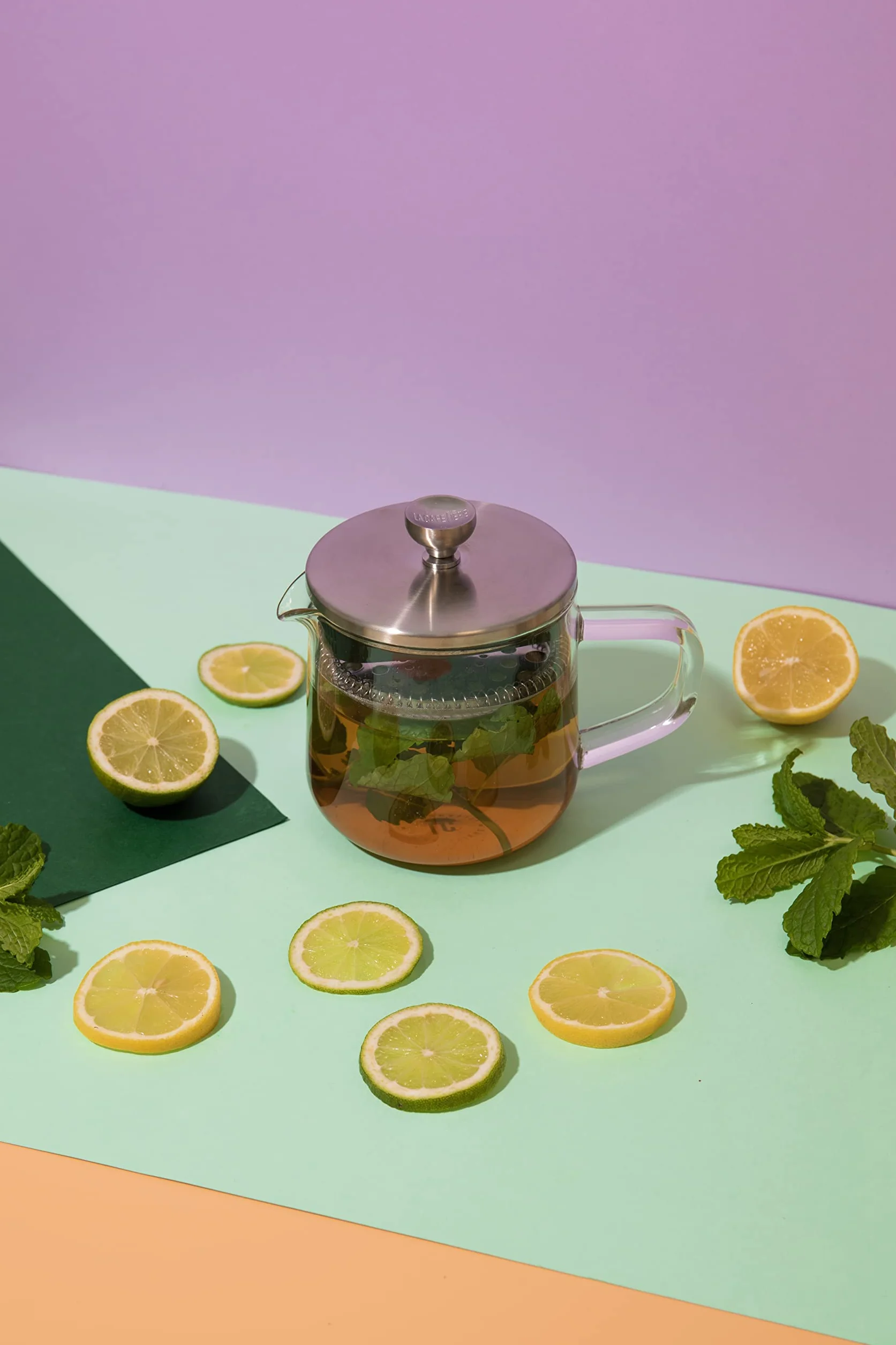 La Cafetière Szklany Zaparzacz do Herbaty z Filtrem ze Stali Nierdzewnej