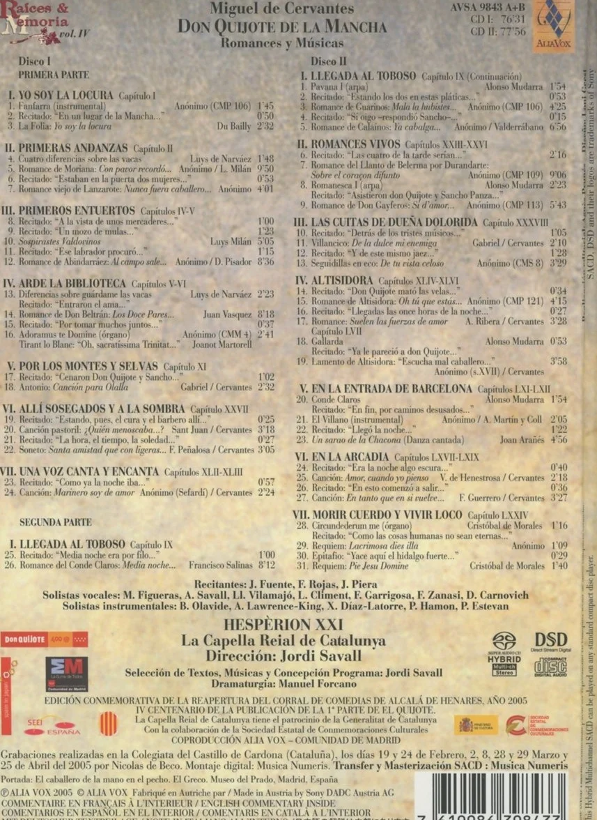 Don Quijote de la Mancha: 2 SACDs & Buch