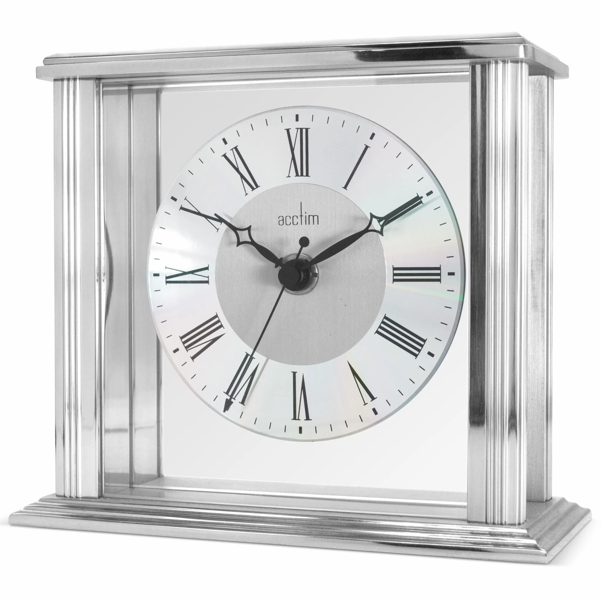 Acctim Zegar kominkowy, metal, srebrny, 13,7 x 15,5 x 6,8