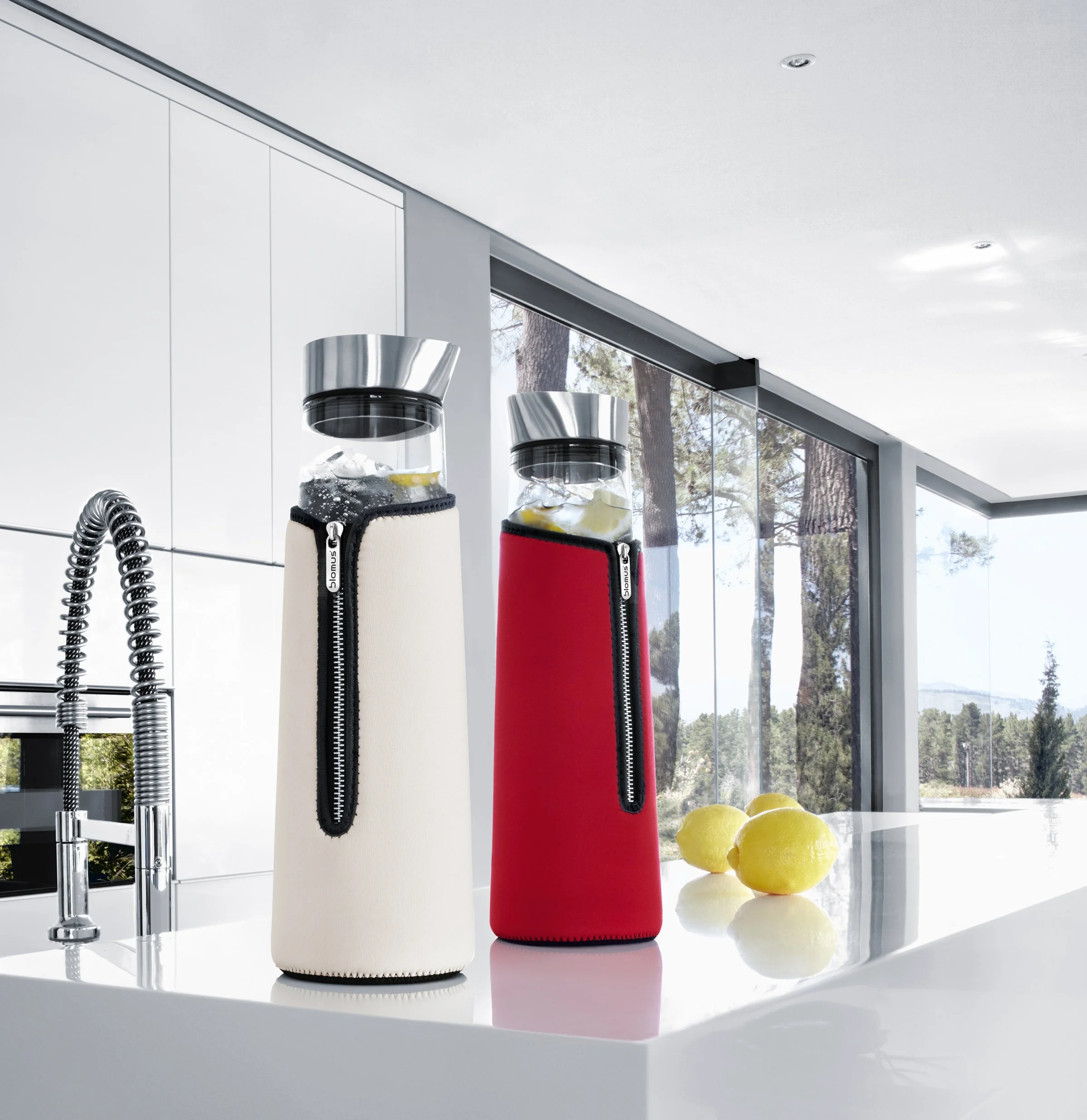 Blomus Karafka Srebrny Przezroczysty Czarny 1L