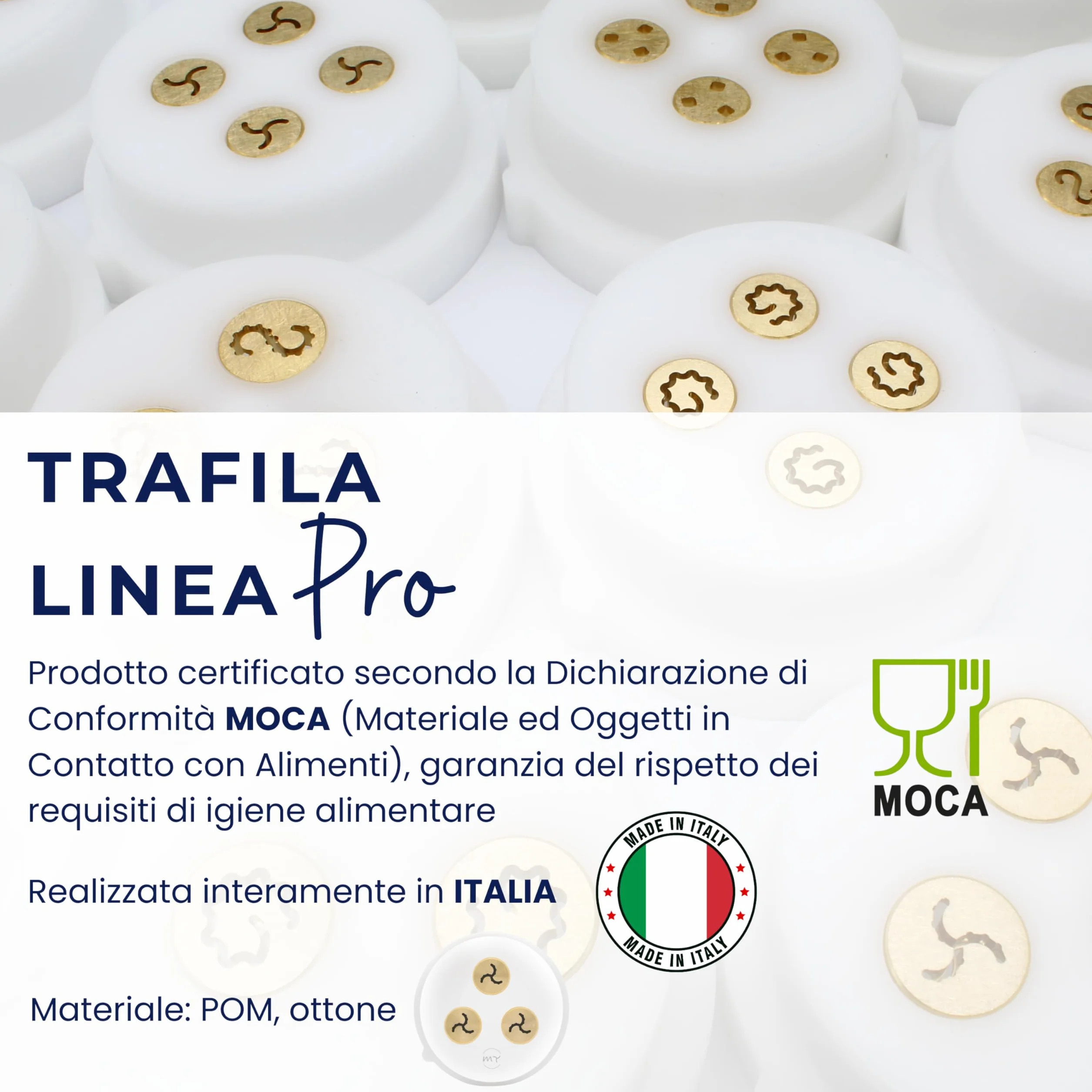 My Trafile Trafila Linea Pro Fusilli 3P 10 mm POM kompatybilny Philips Pasta Maker Avance 7000 series