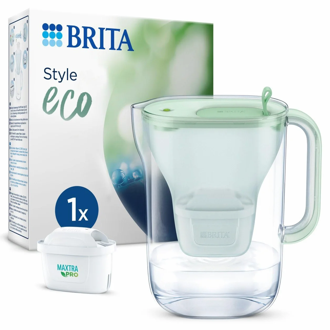 BRITA Dzbanek filtrujący do wody Style Eco zielony 2,4 l z wkładem Maxtra PRO All-in-1