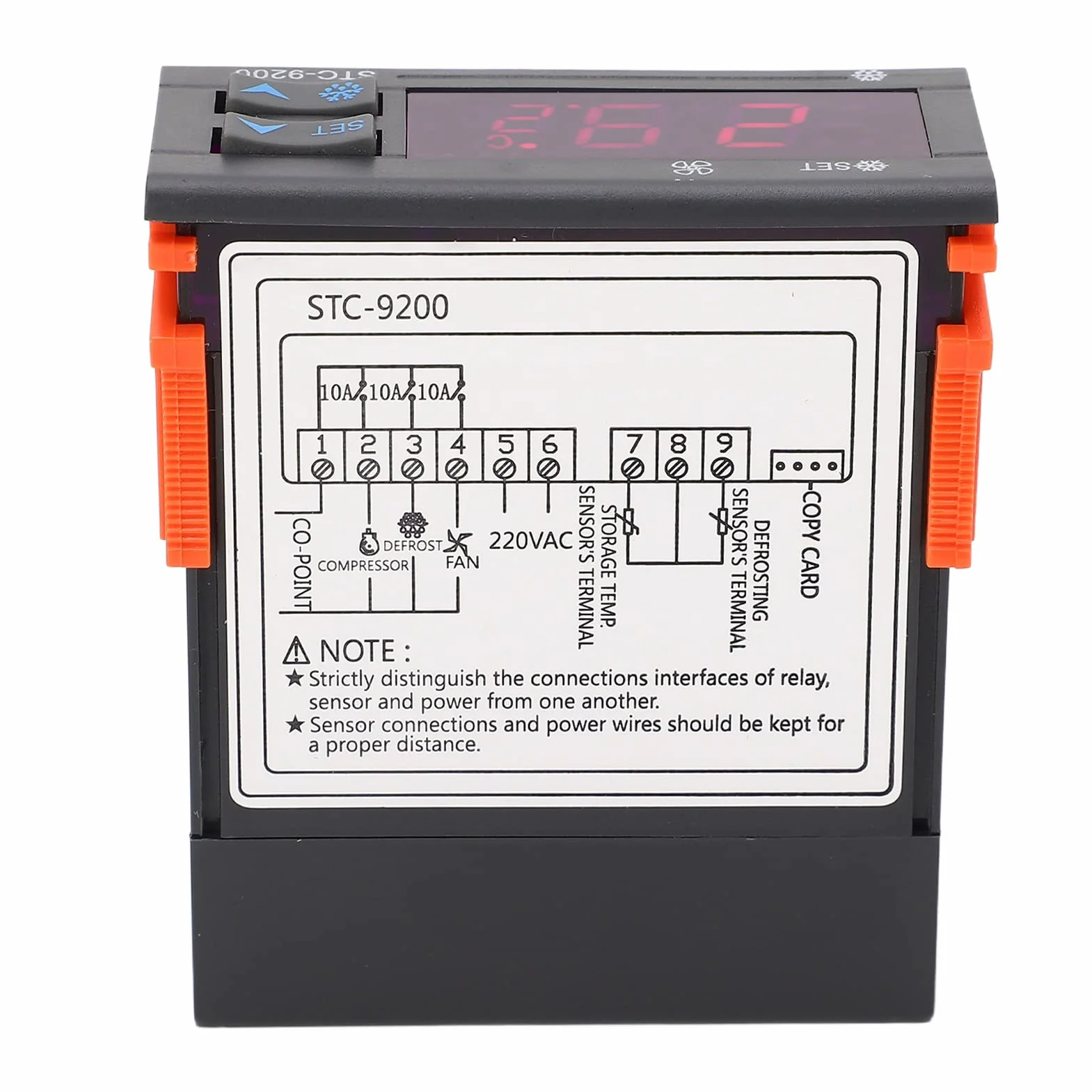 Cyfrowy Regulator Temperatury 9200 Termostat z Podwójnym Ekranem LED -50-50℃ 220 VAC do Komórek Chłodniczych Zamrażarka