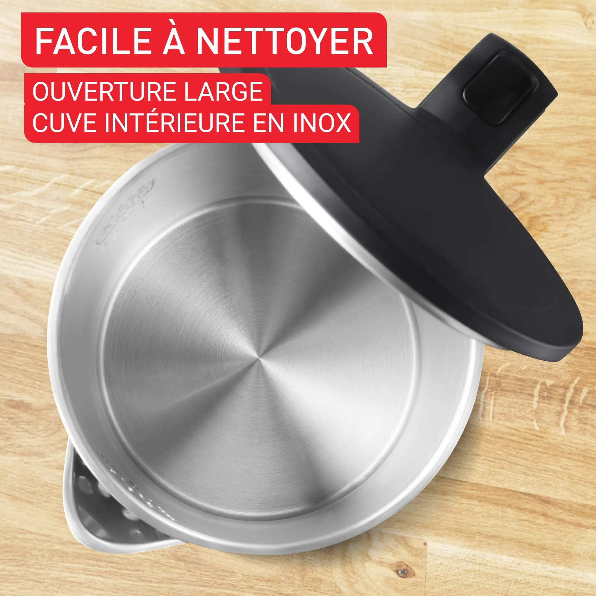 Tefal KO1408E0 Thermo Protect Czajnik elektryczny 1500 W stal nierdzewna czarny