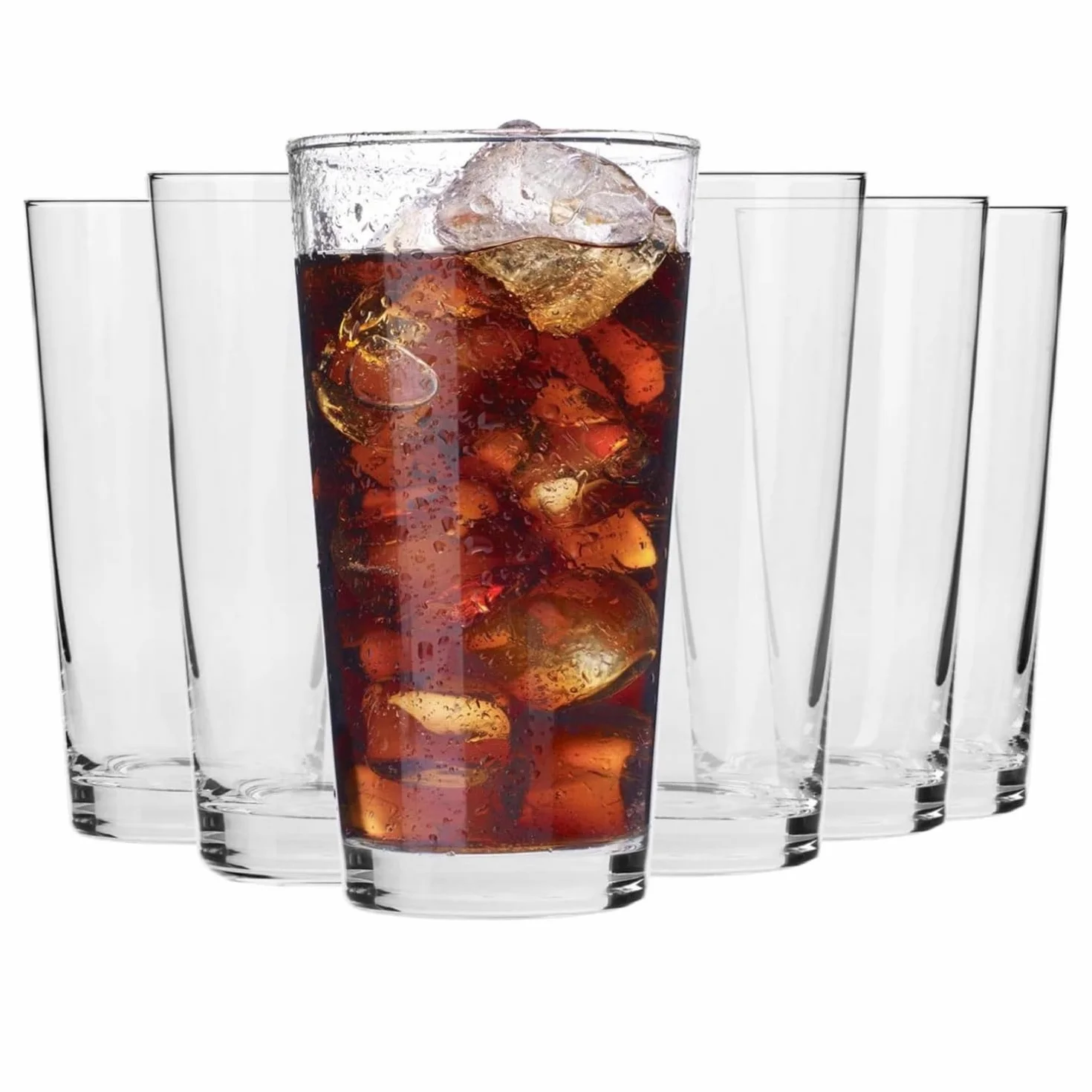 KROSNO Szklanki do Wody 380 ml Zestaw 6 Sztuk Kolekcja Pure