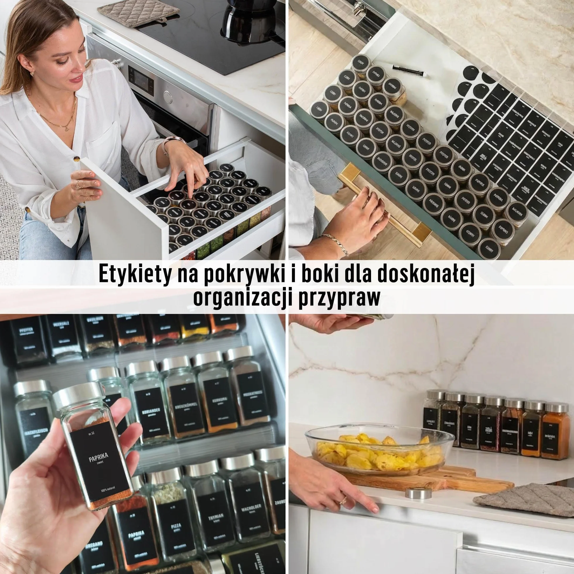 Deco haus® Słoiczki na Przyprawy z Nakrętką Zestaw 24 sztuk 120 ml 10,5 x 4,3 cm