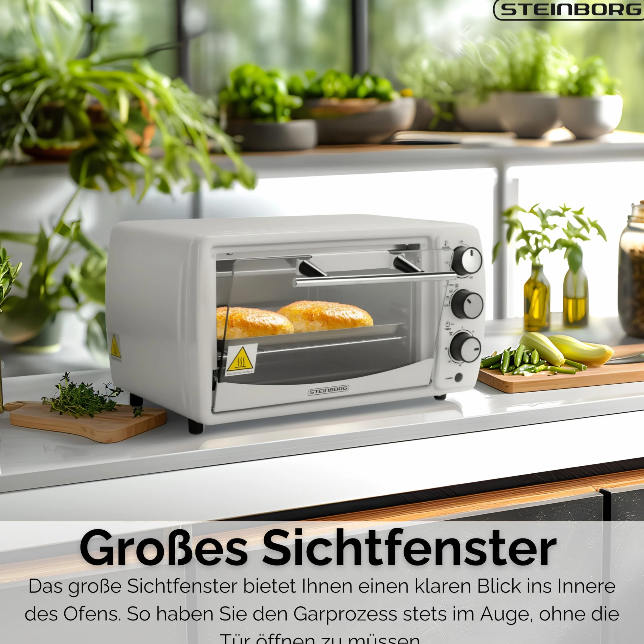 Mini piekarnik 13 l 1200 W 65-230°C timer rozkładana blacha na okruchy
